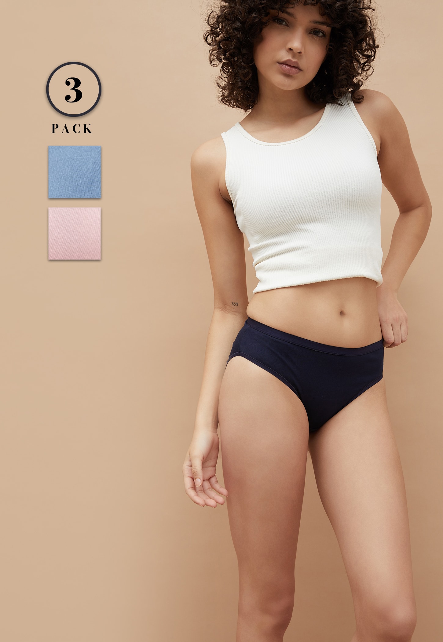 GINGER Solid Hipster Panties - Pack of 3-picture-28