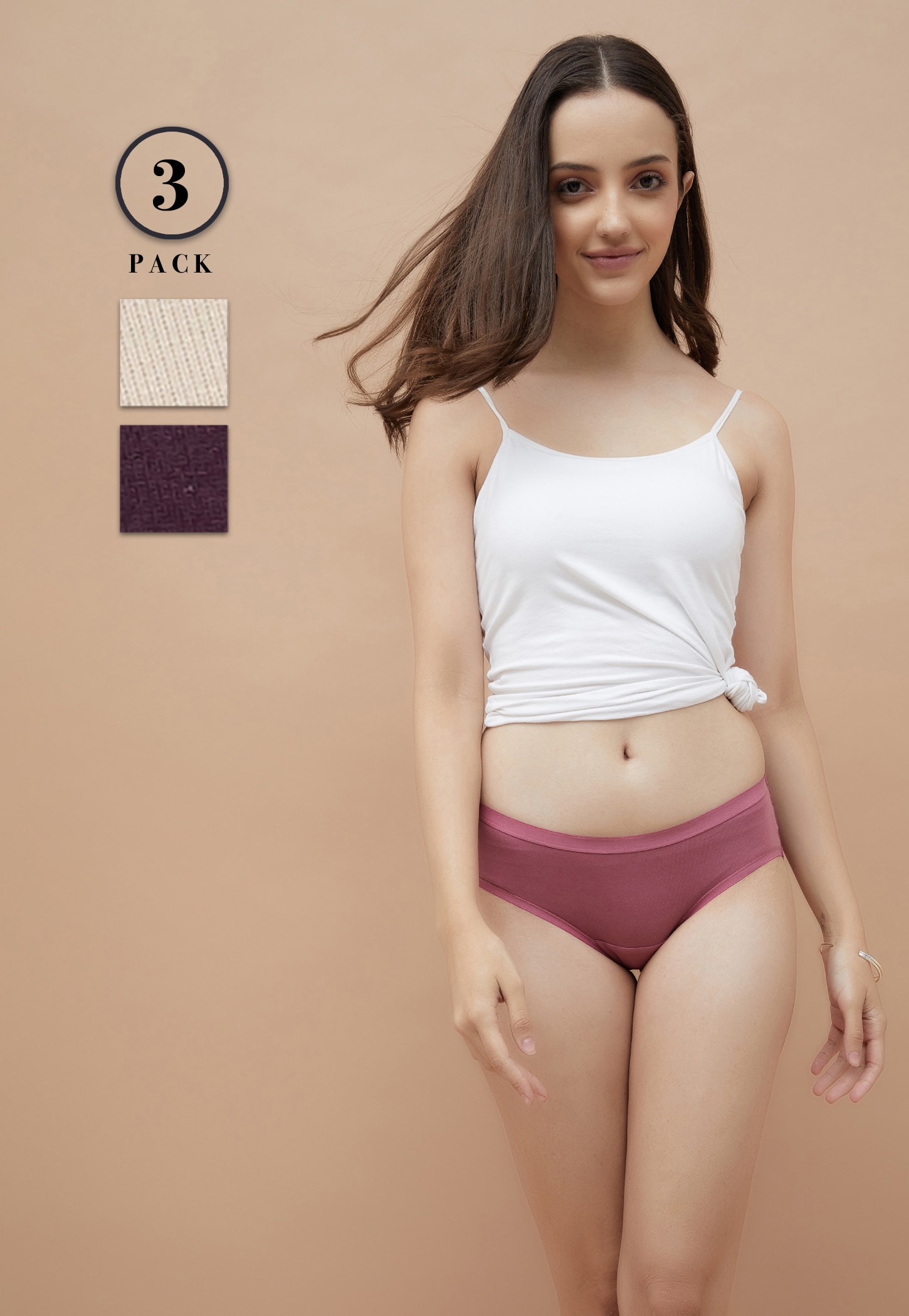 GINGER Solid Hipster Panties - Pack of 3-picture-37