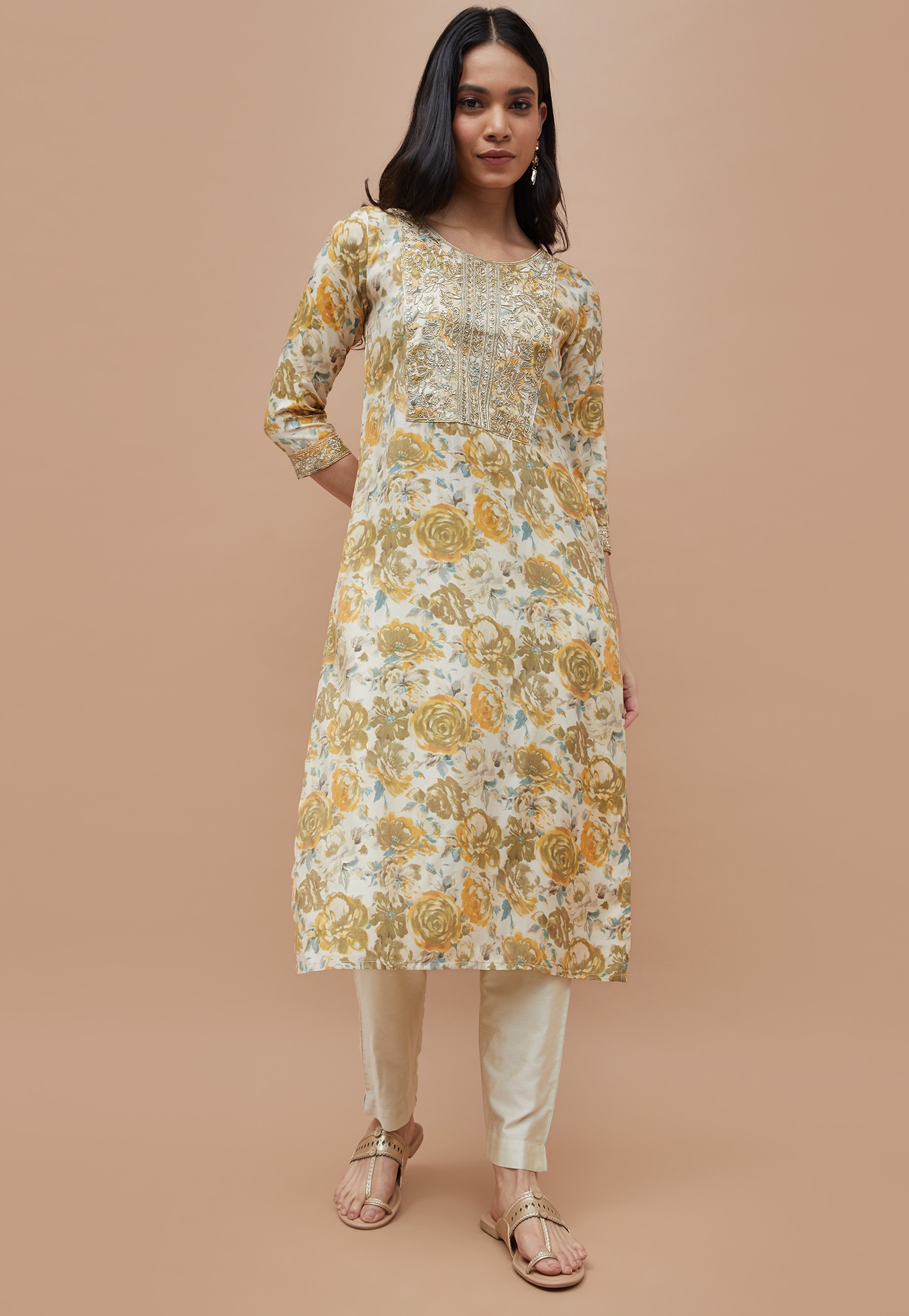 MELANGE Floral Print Kurta-picture-17
