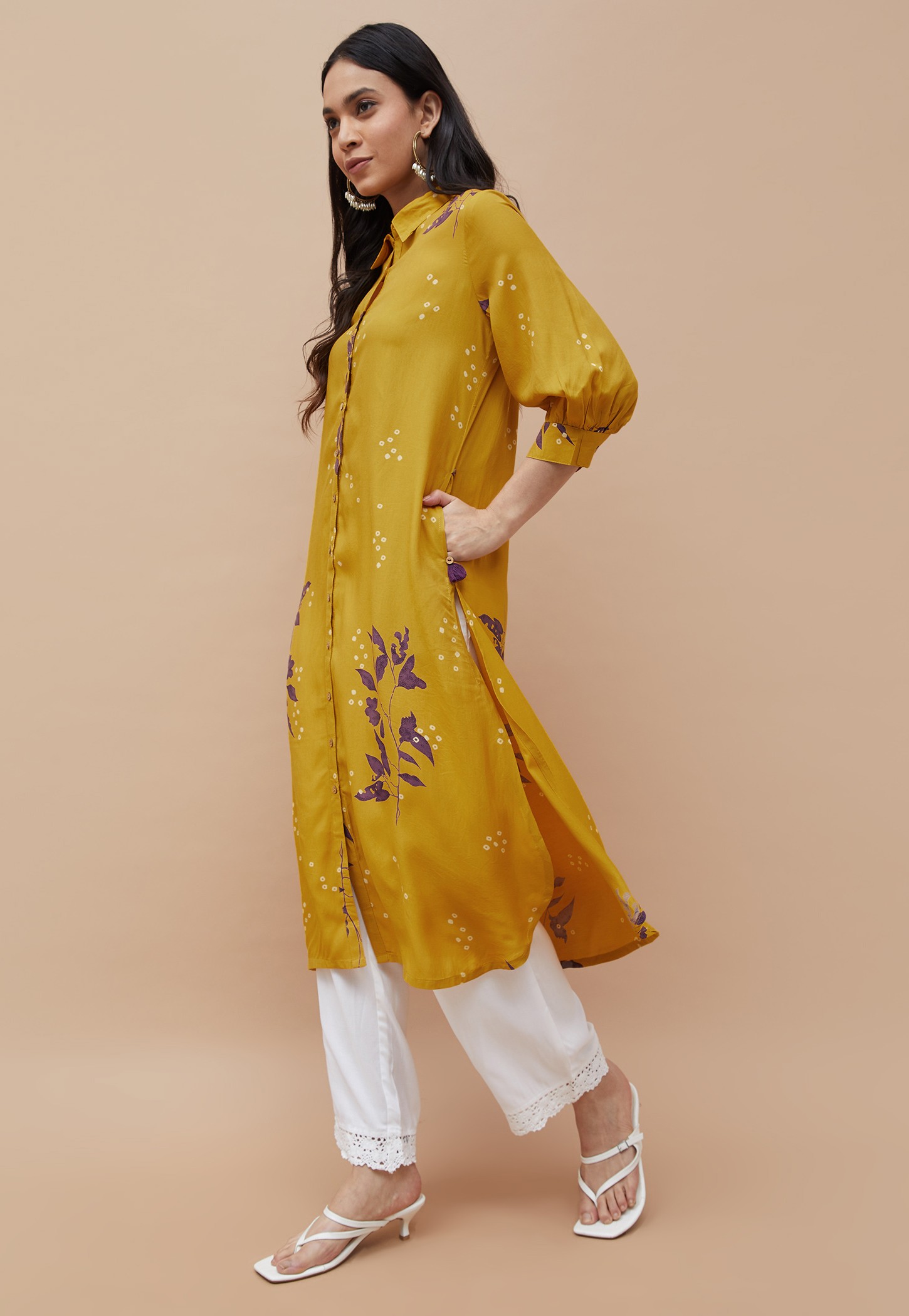 MELANGE Floral Print Straight Kurta-picture-28