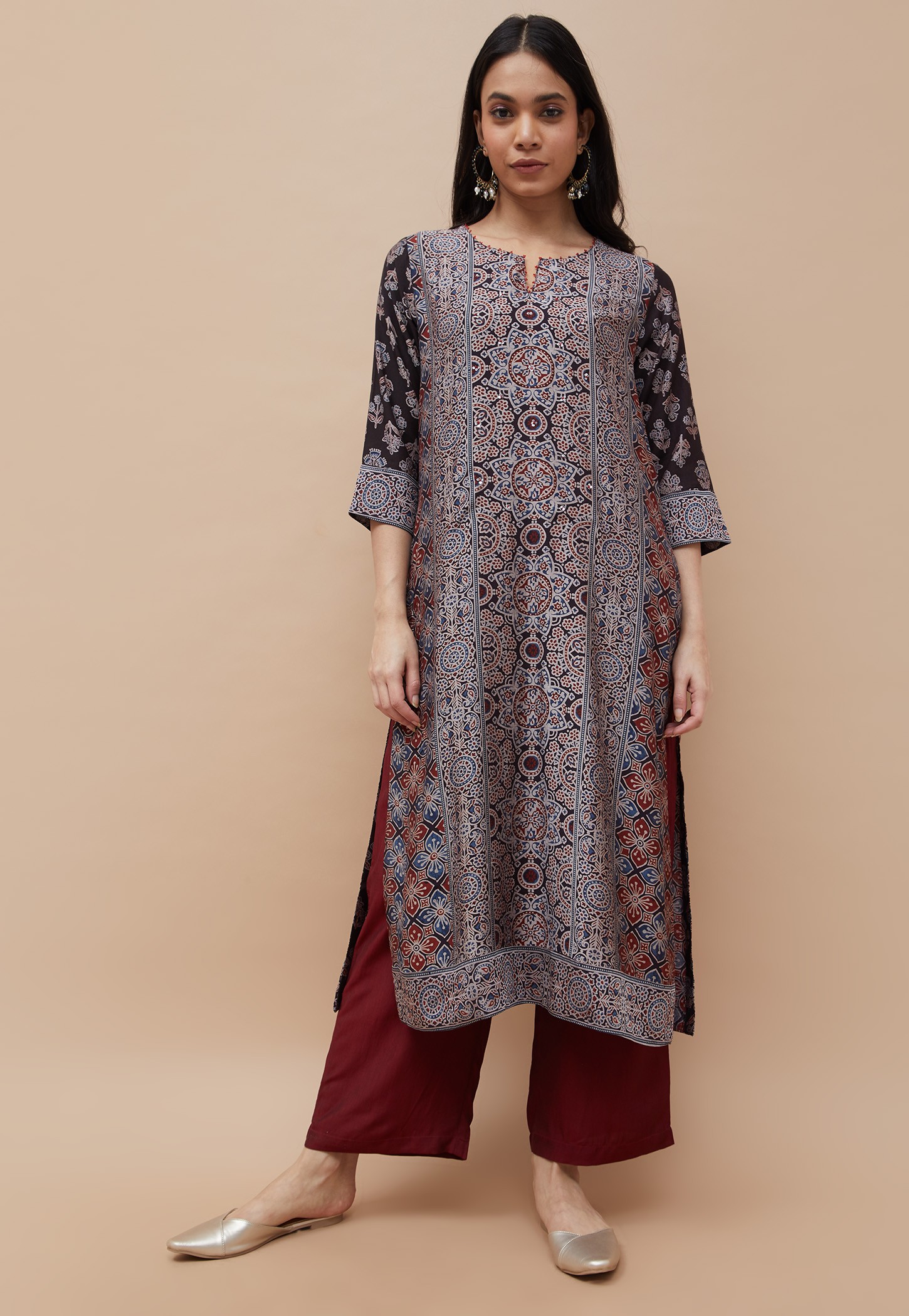 MELANGE Ajrakh Printed Kurta-picture-22