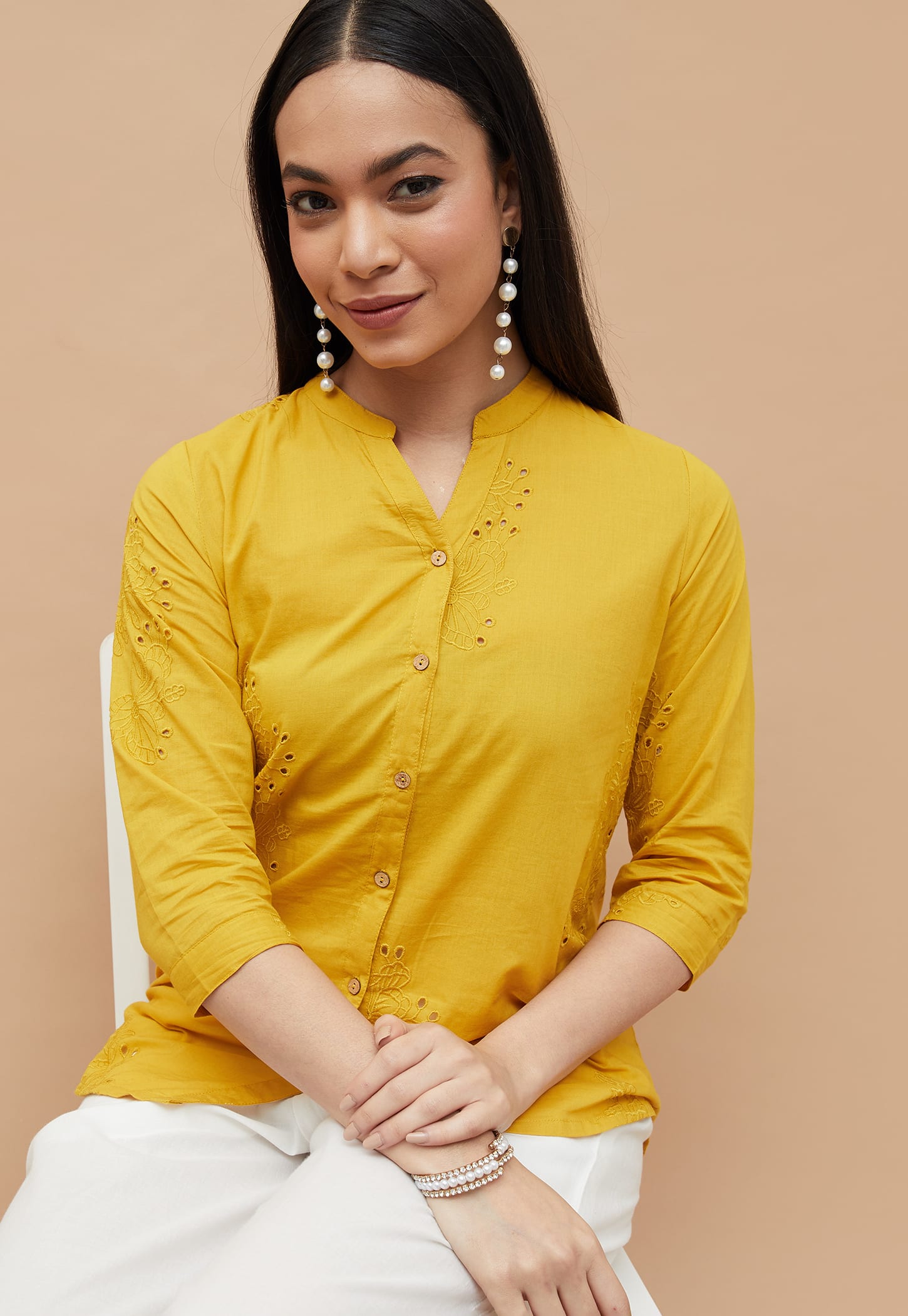MELANGE Schiffli Embroidered Tunic-picture-46