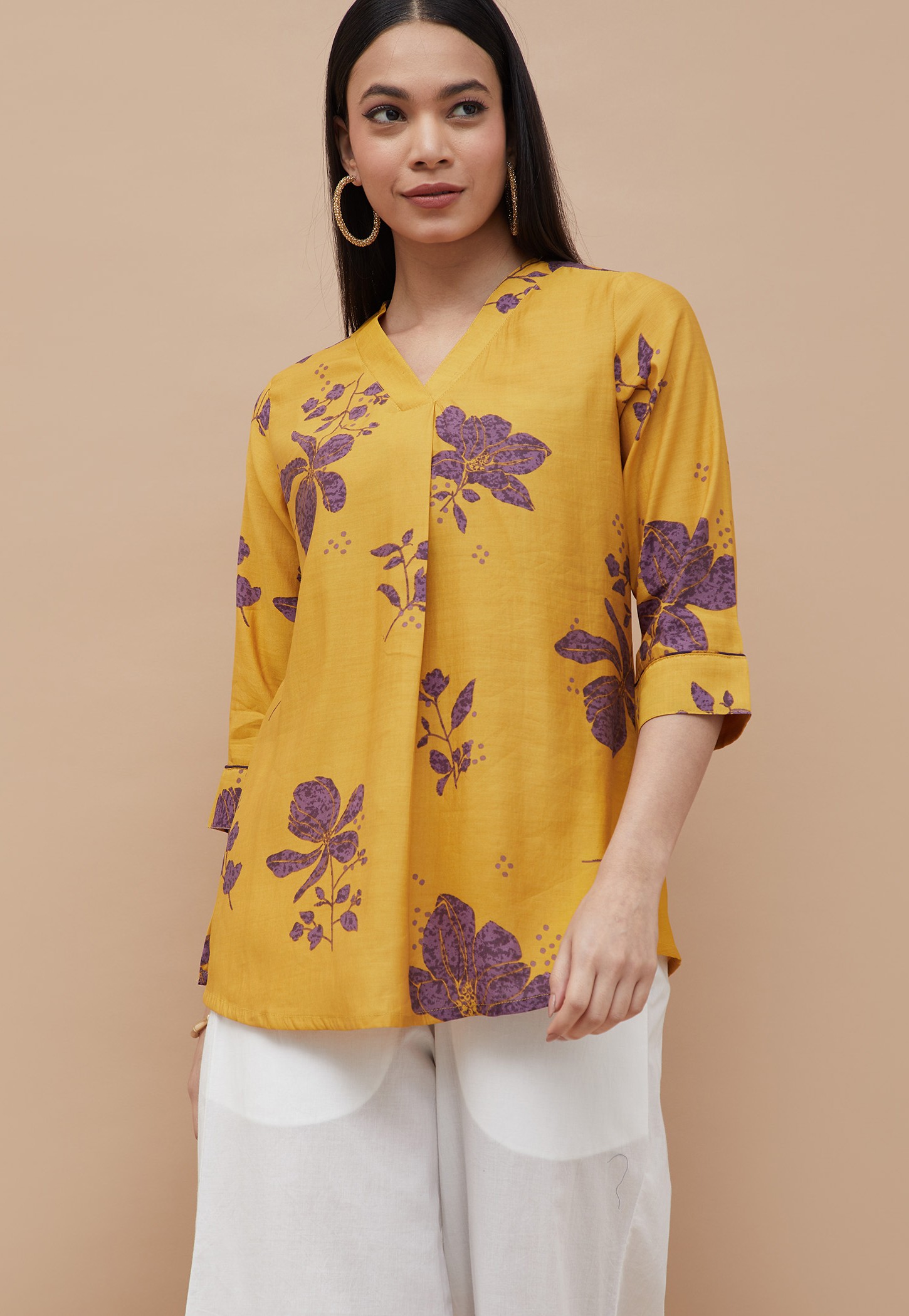 MELANGE Floral Print Tunic-picture-23
