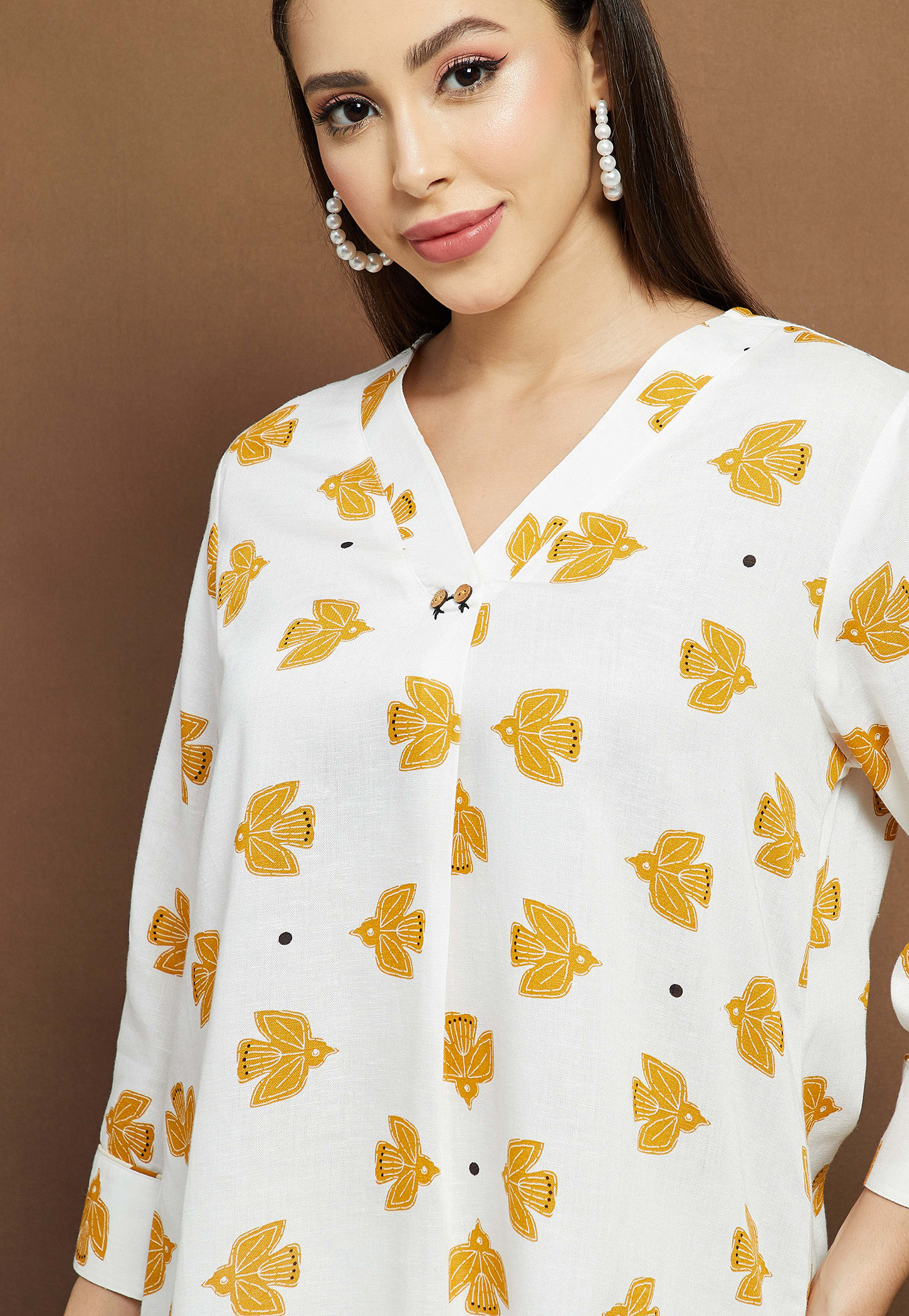 MELANGE Bird Print Tunic-image-14