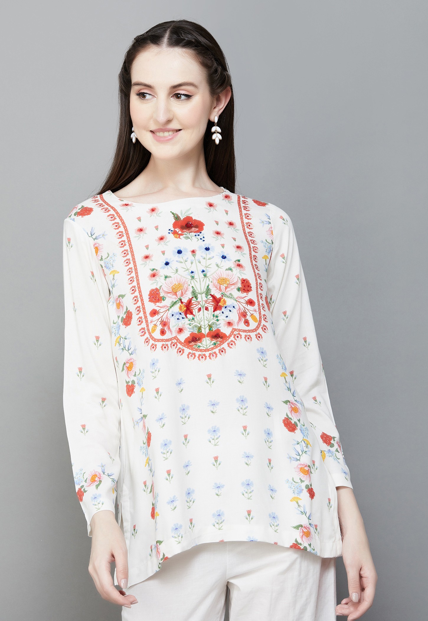 BIBA Floral Print Straight Kurti-picture-37
