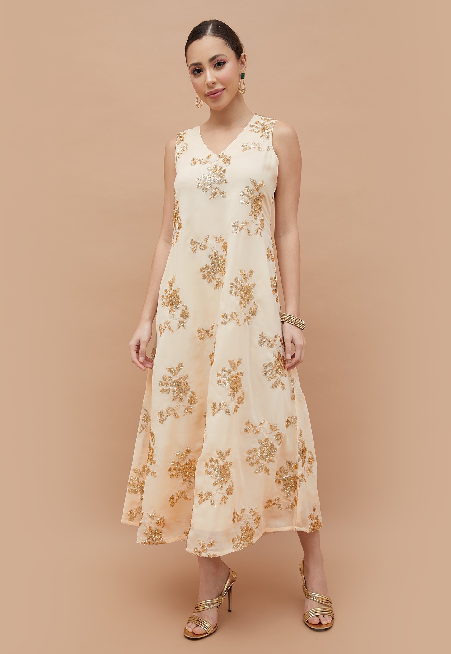 MELANGE Sequin Embellished A-Line Dress-picture-24