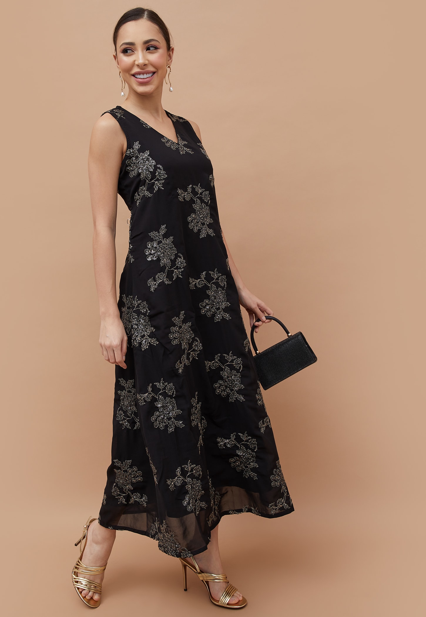 MELANGE Sequin Embellished A-Line Dress-picture-25