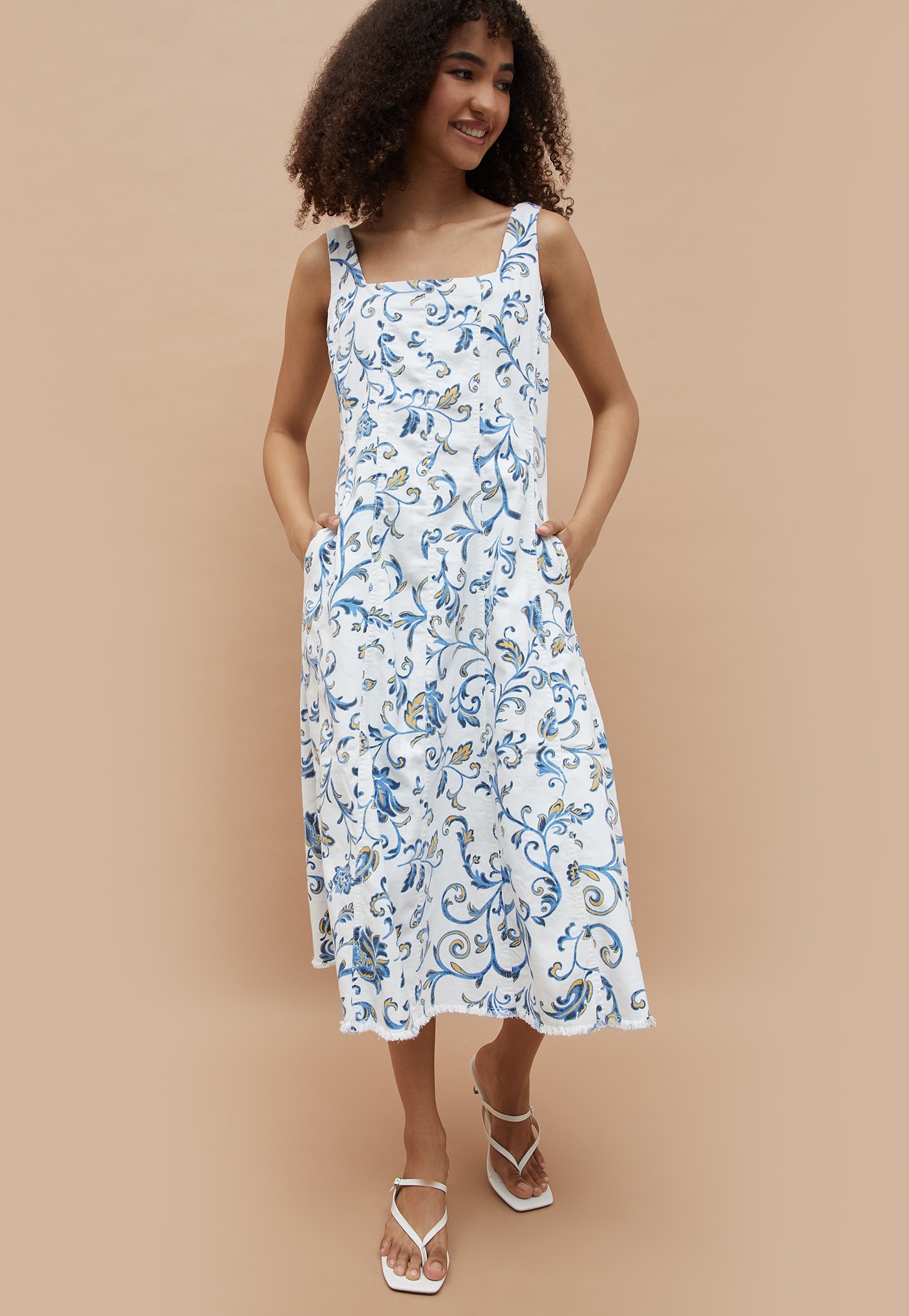 COLOUR ME Floral Print A-Line Dress-picture-37