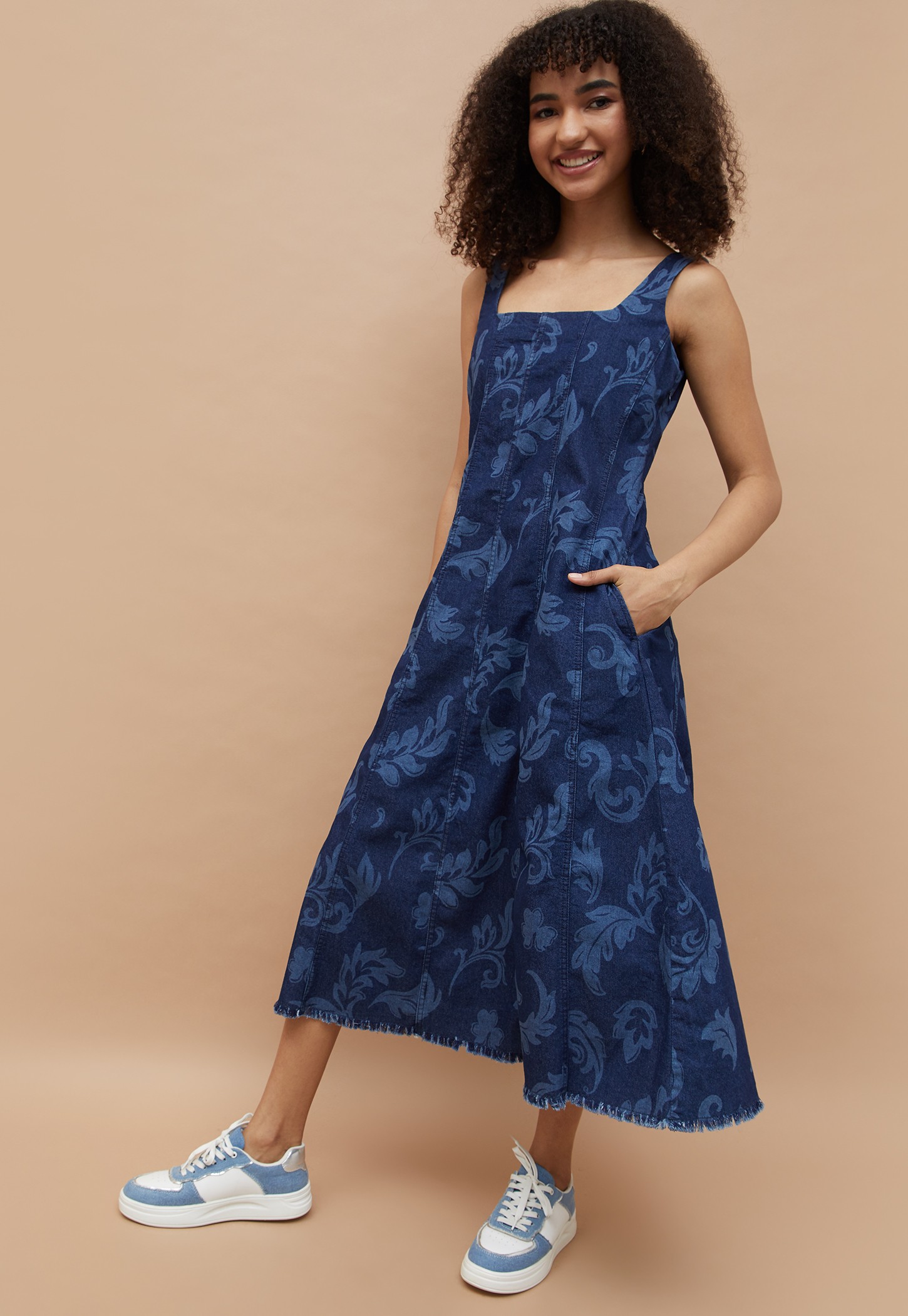 COLOUR ME Baroque Print A-Line Dress-picture-22