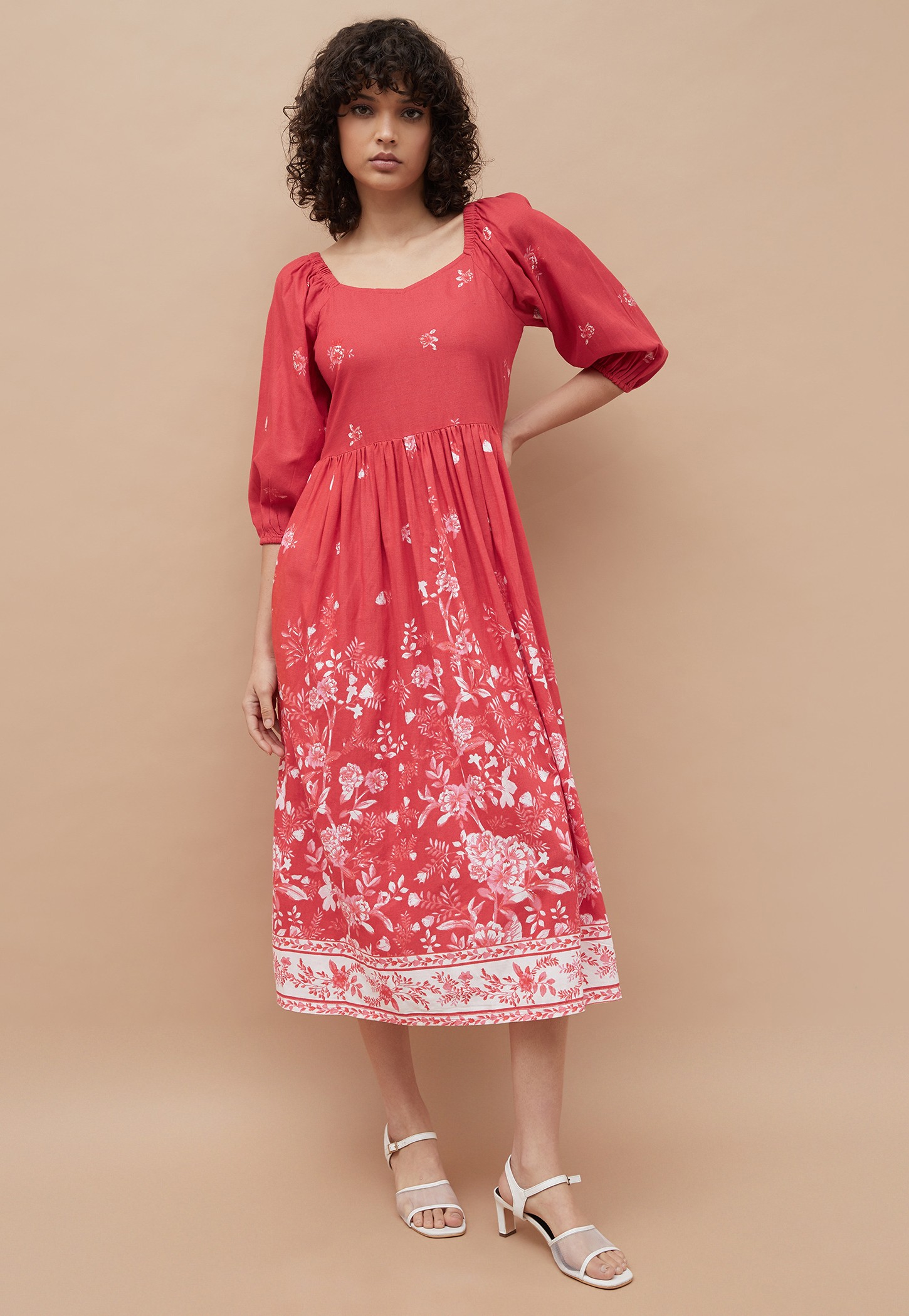 COLOUR ME Floral Print Midi Dress-image-23