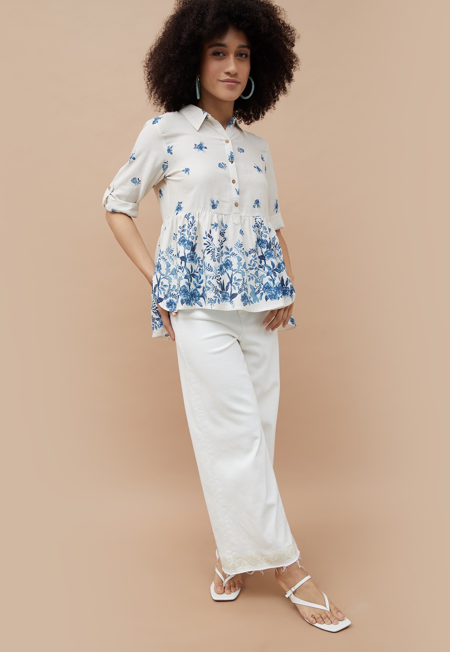 COLOUR ME Floral Print Shirt Style Top-picture-31