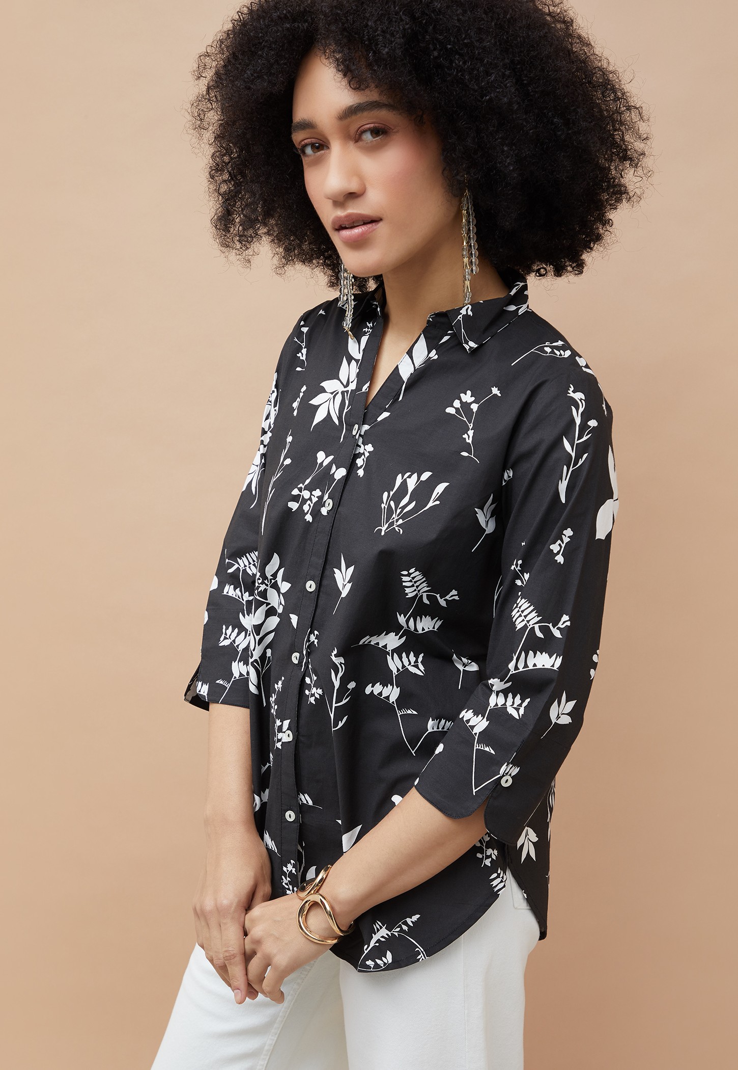 COLOUR ME Floral Print Collared Tunic-picture-13