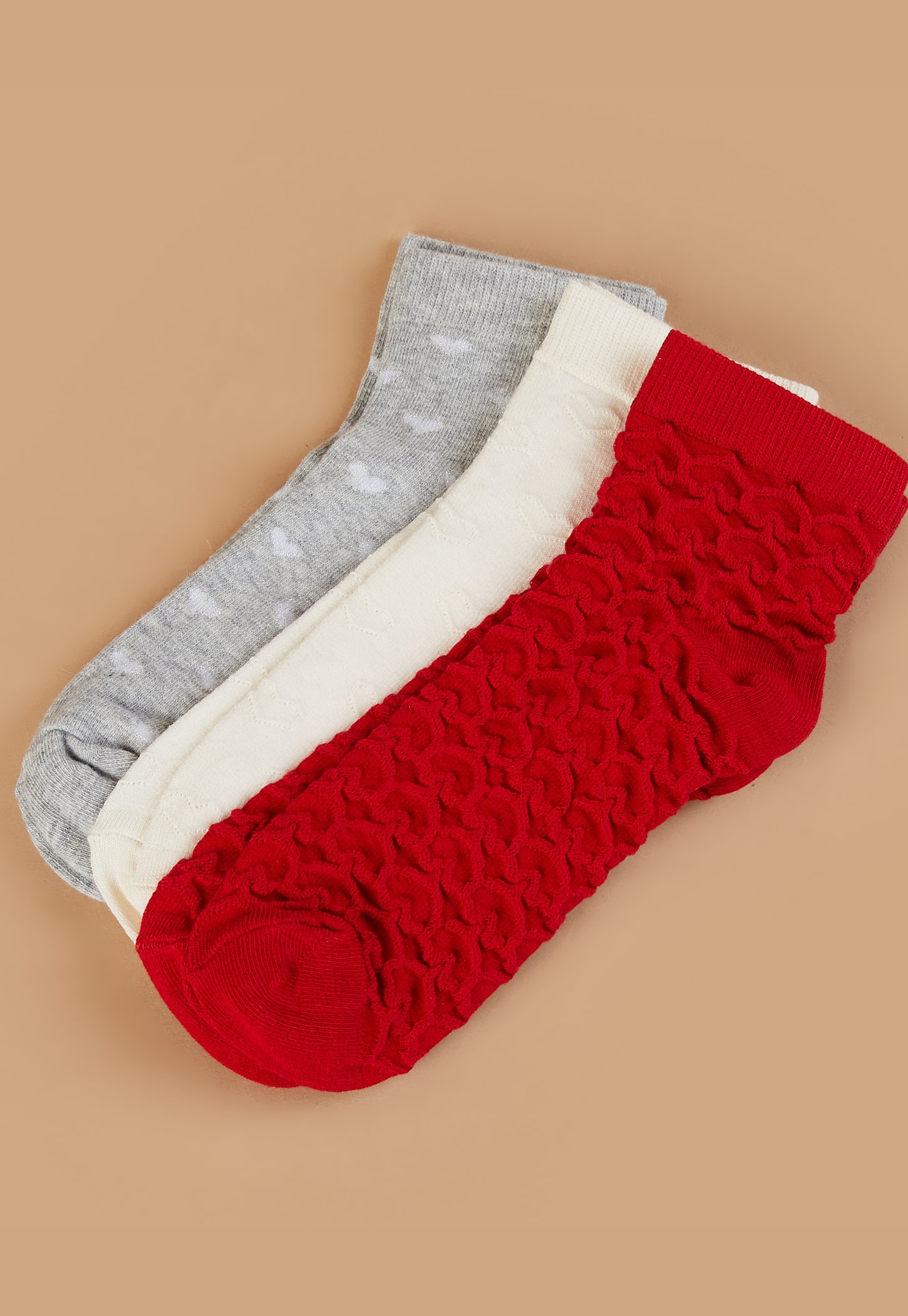 GINGER Assorted Ankle Length Socks - Pack of 3-image-4