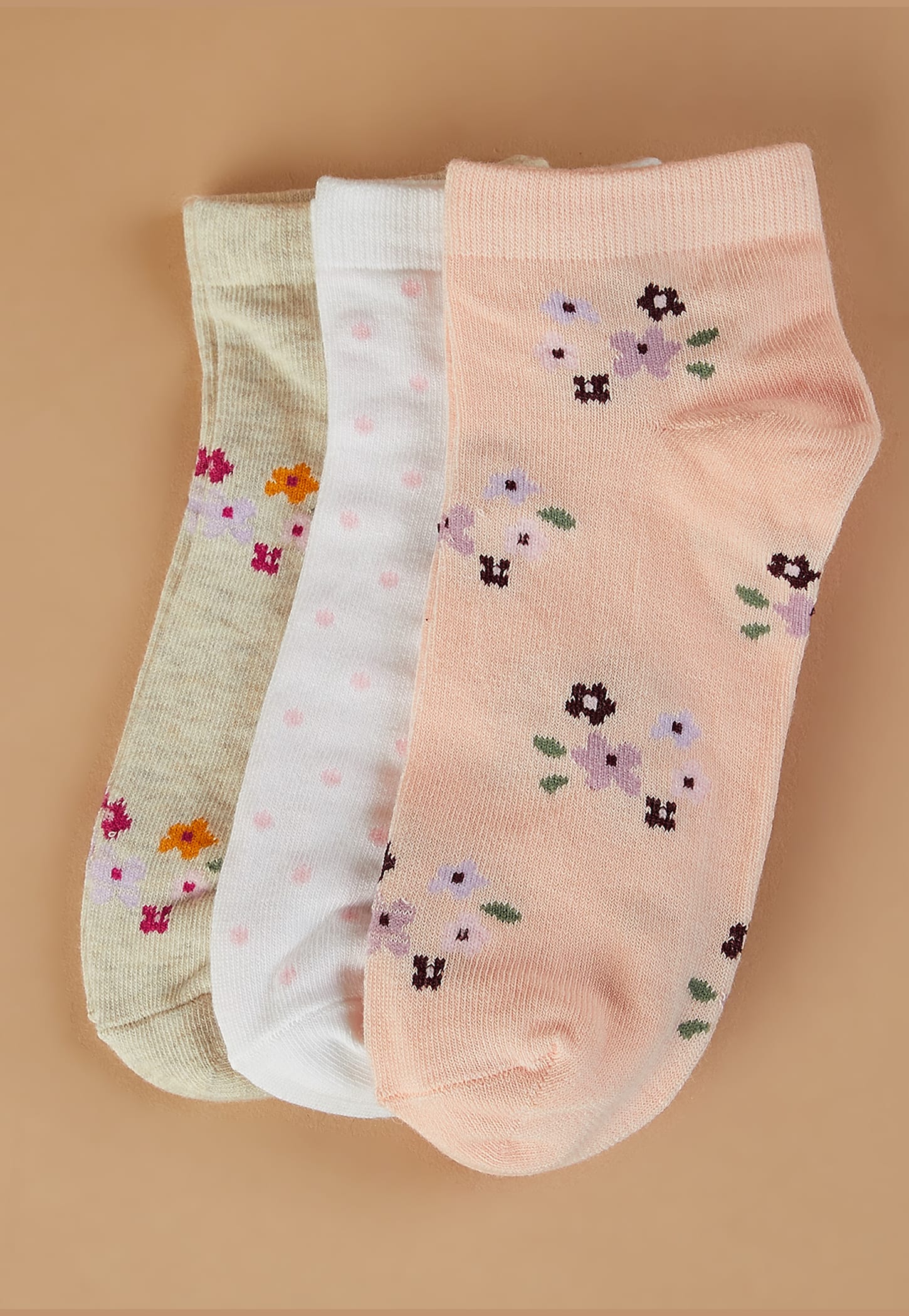 GINGER Assorted Ankle Length Socks - Pack of 3-picture-13