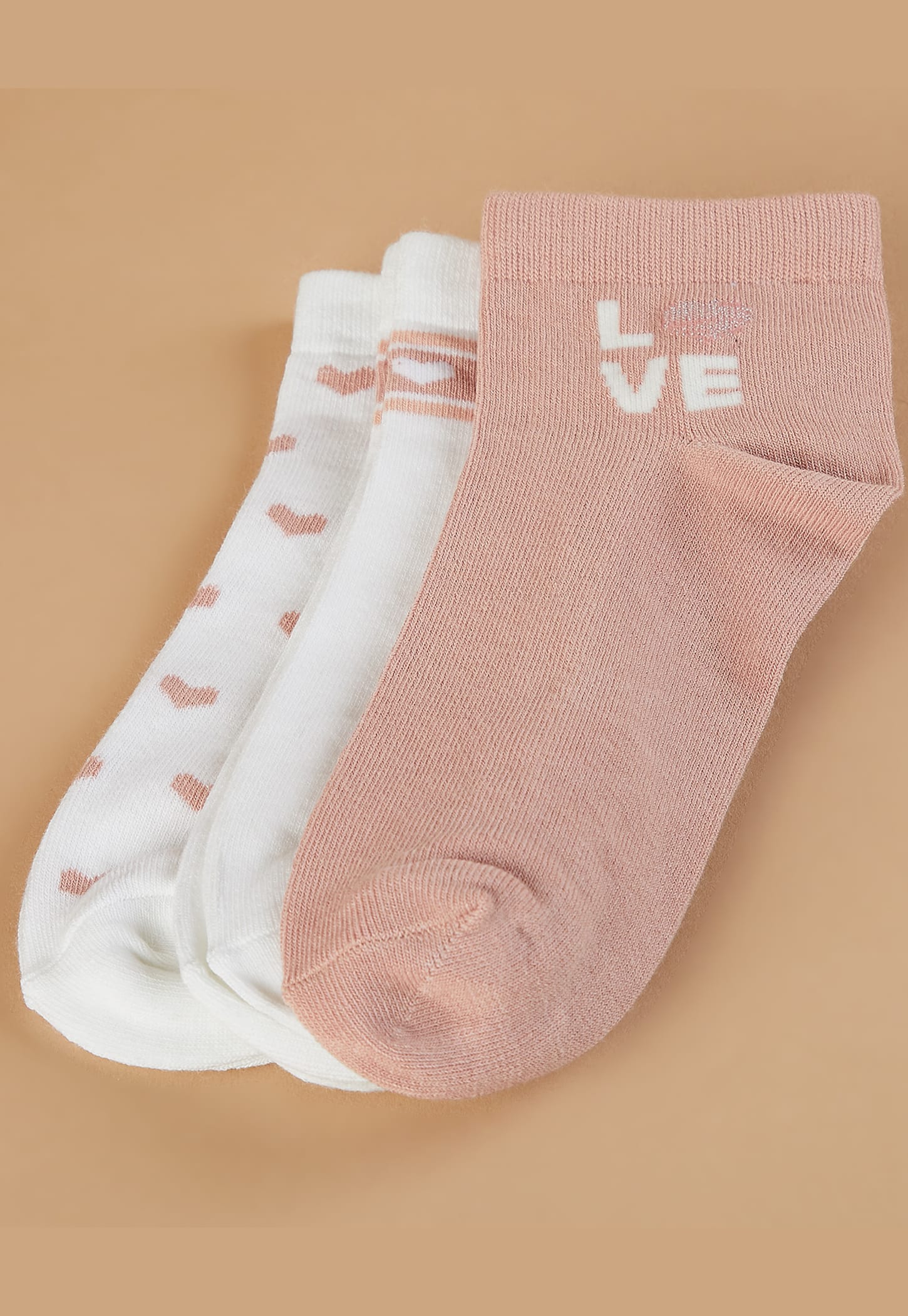 GINGER Knitted Ankle-Length Socks - Pack of 3-picture-12