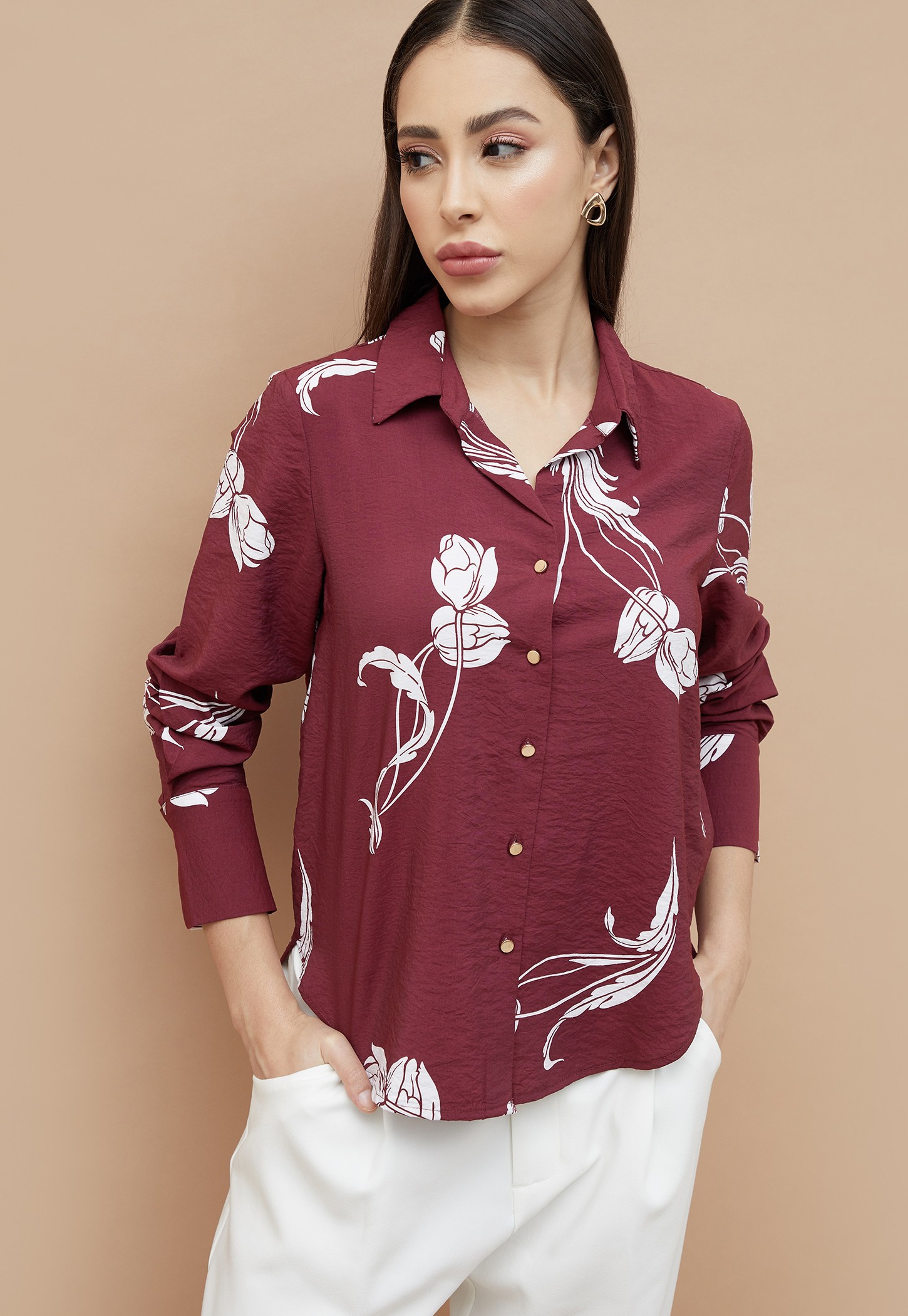 CODE Floral Print Shirt-picture-29