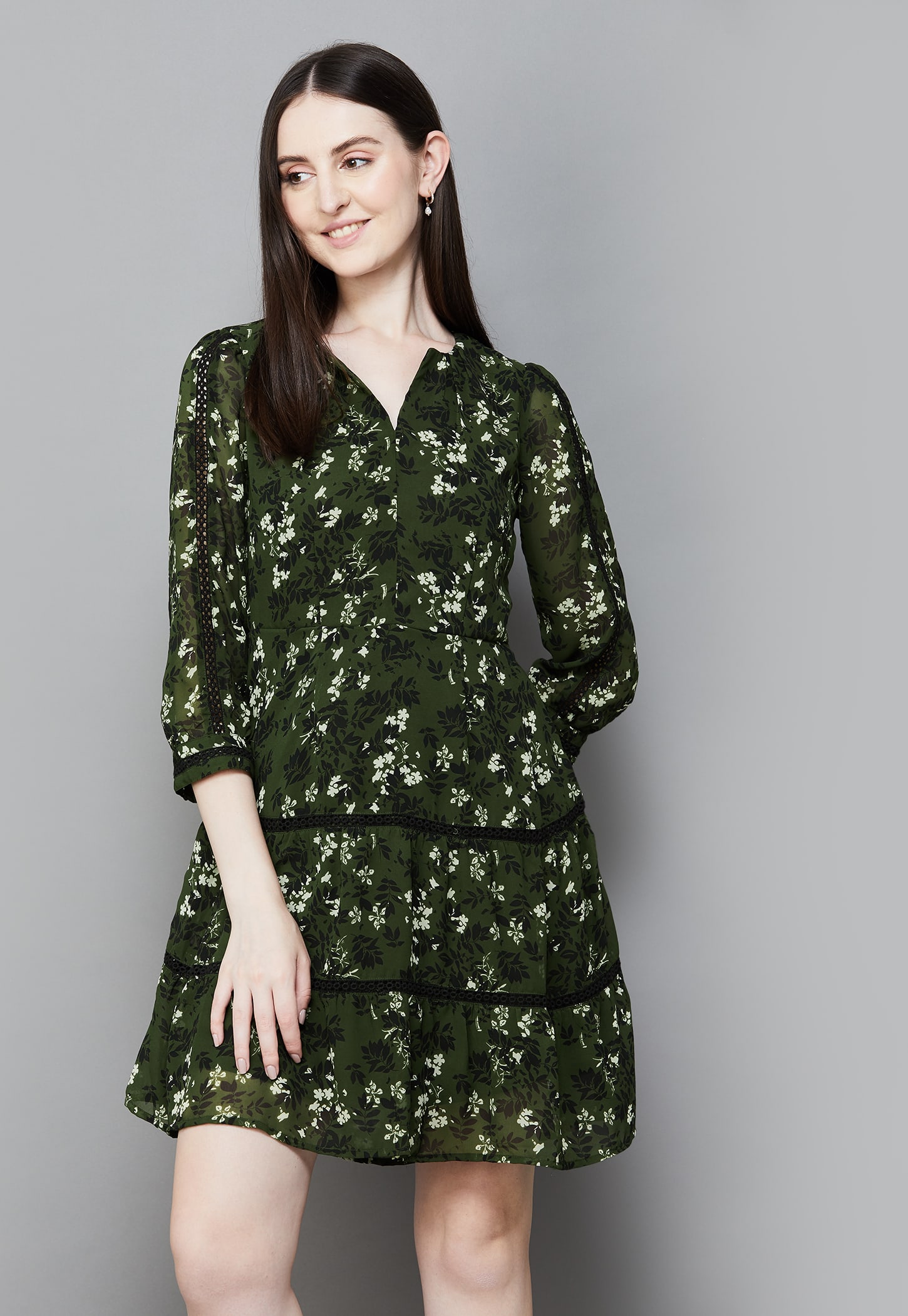 LATIN QUARTERS Floral Print Tiered Dress-picture-11