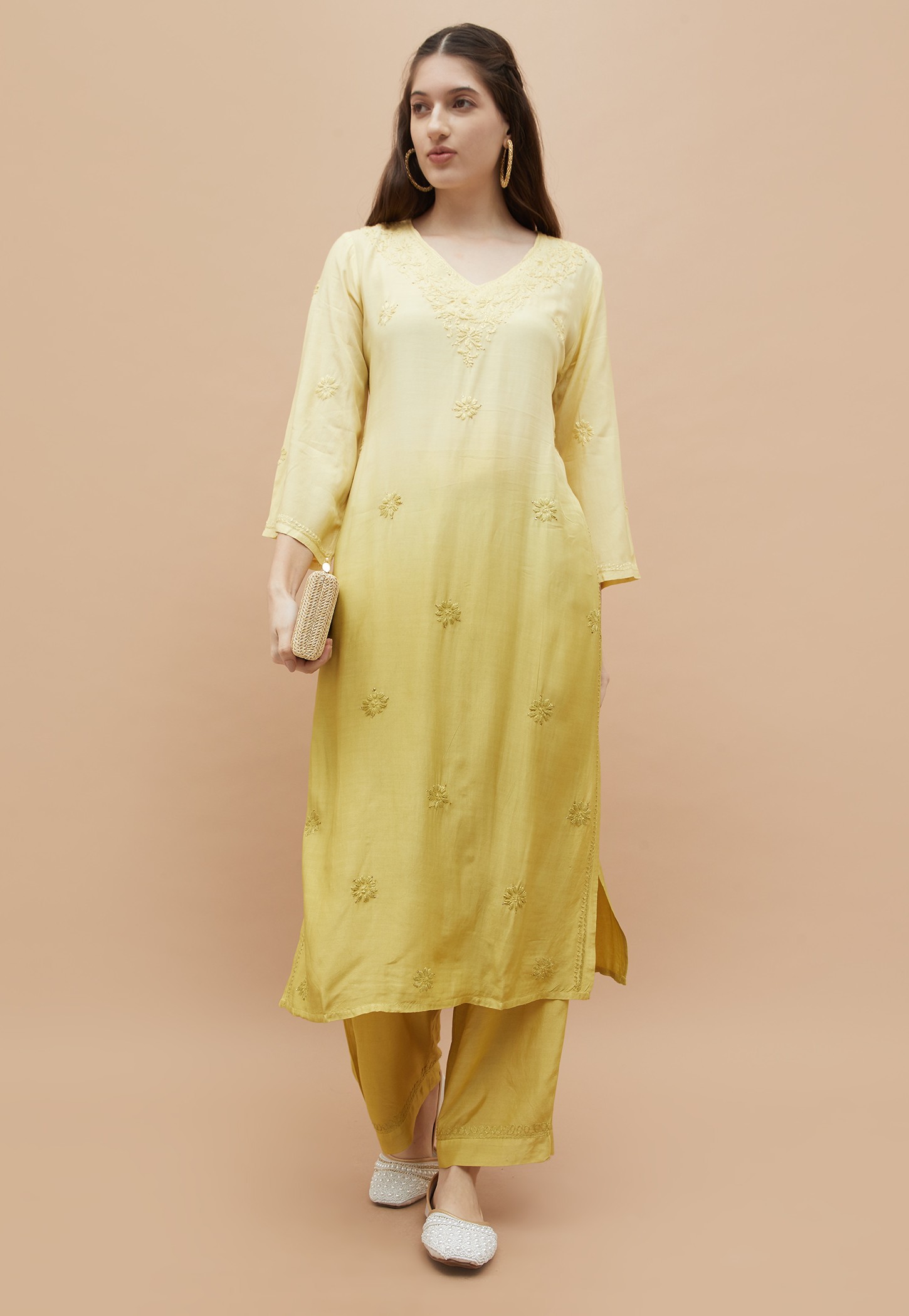 MELANGE Embroidered Kurta Set-picture-36