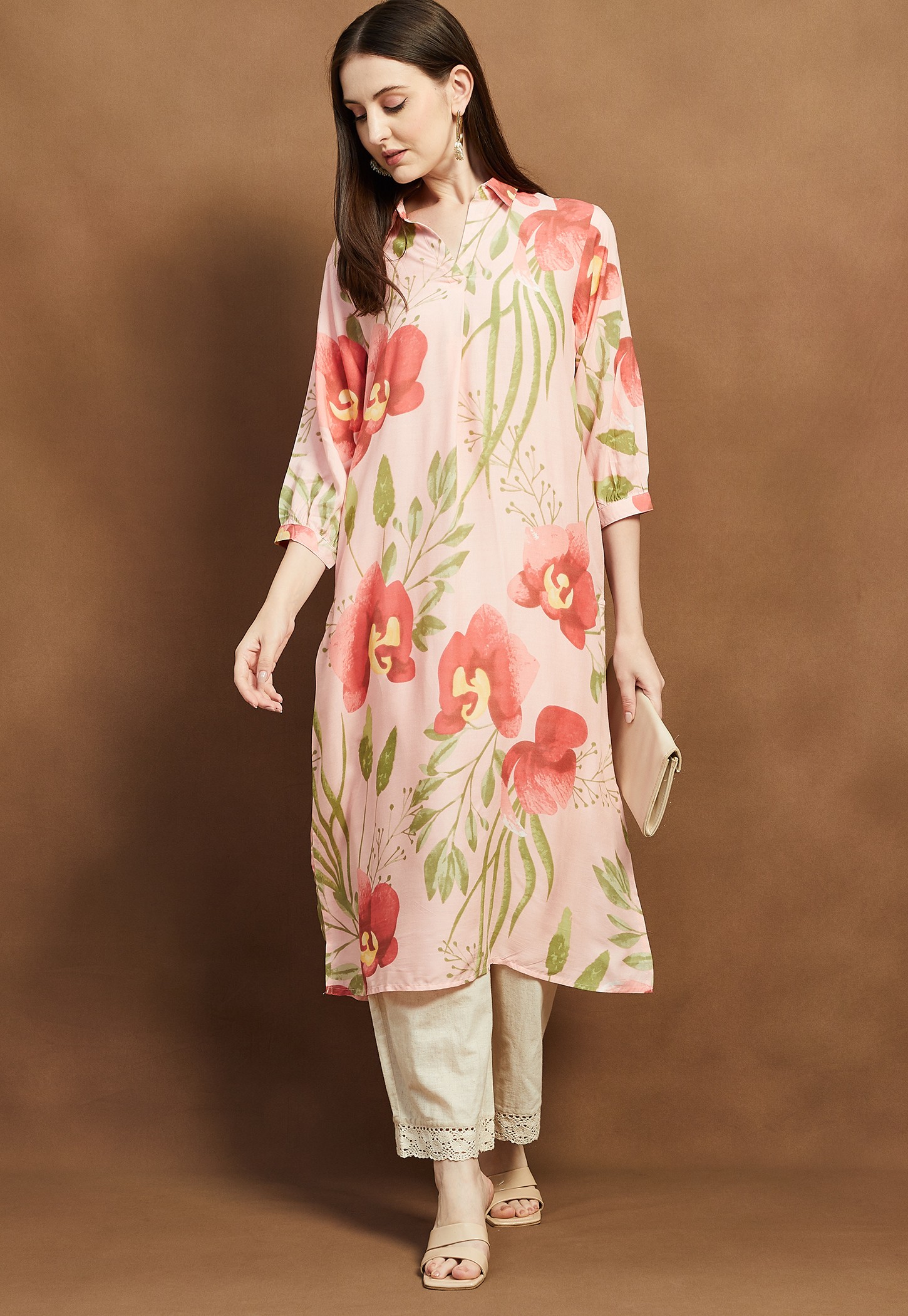 MELANGE Floral Printed Straight Kurta-picture-47