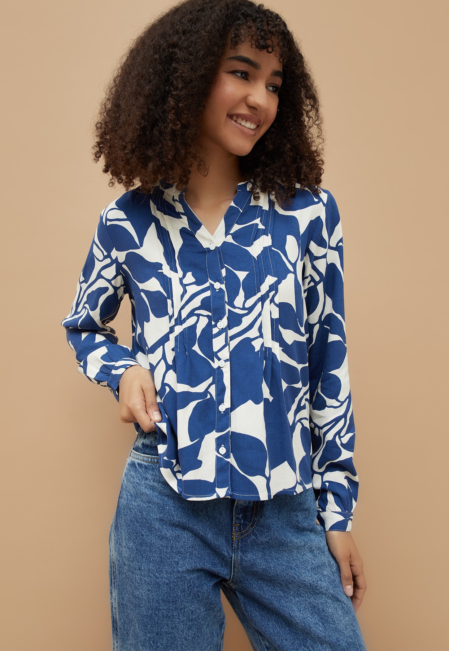 FAME FOREVER Printed Shirt-Style Top-picture-32