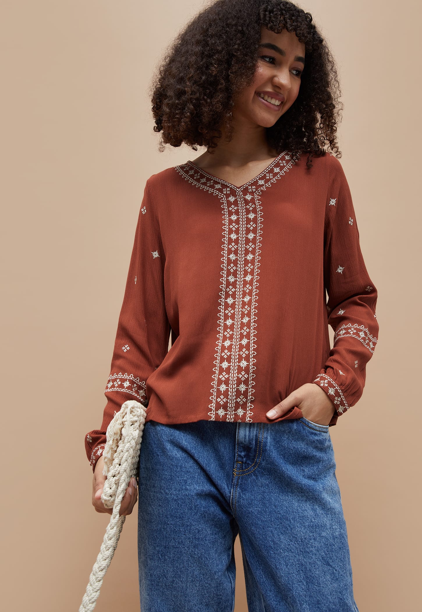 FAME FOREVER Embroidered Top-picture-36