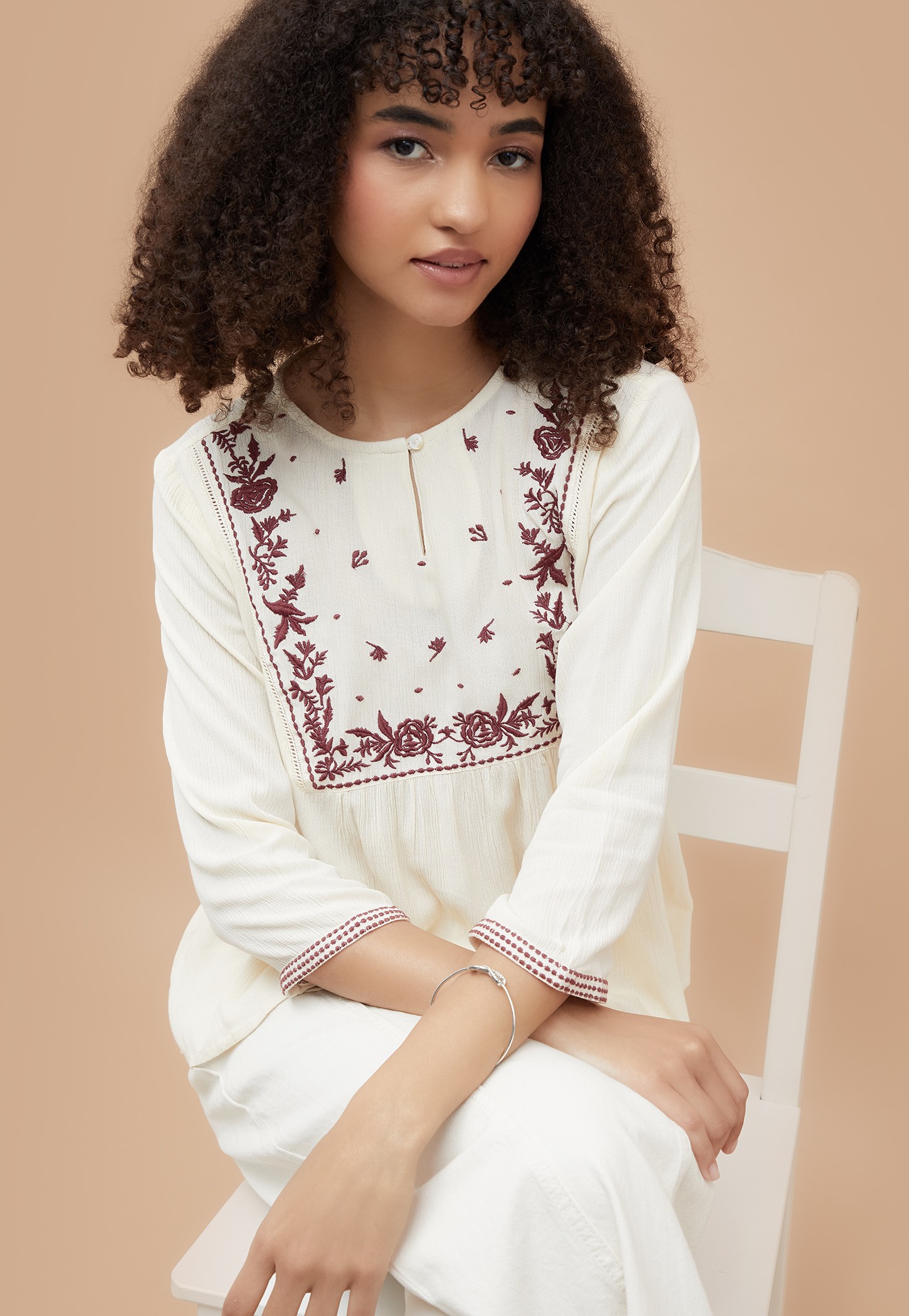 FAME FOREVER Embroidered Top-picture-36