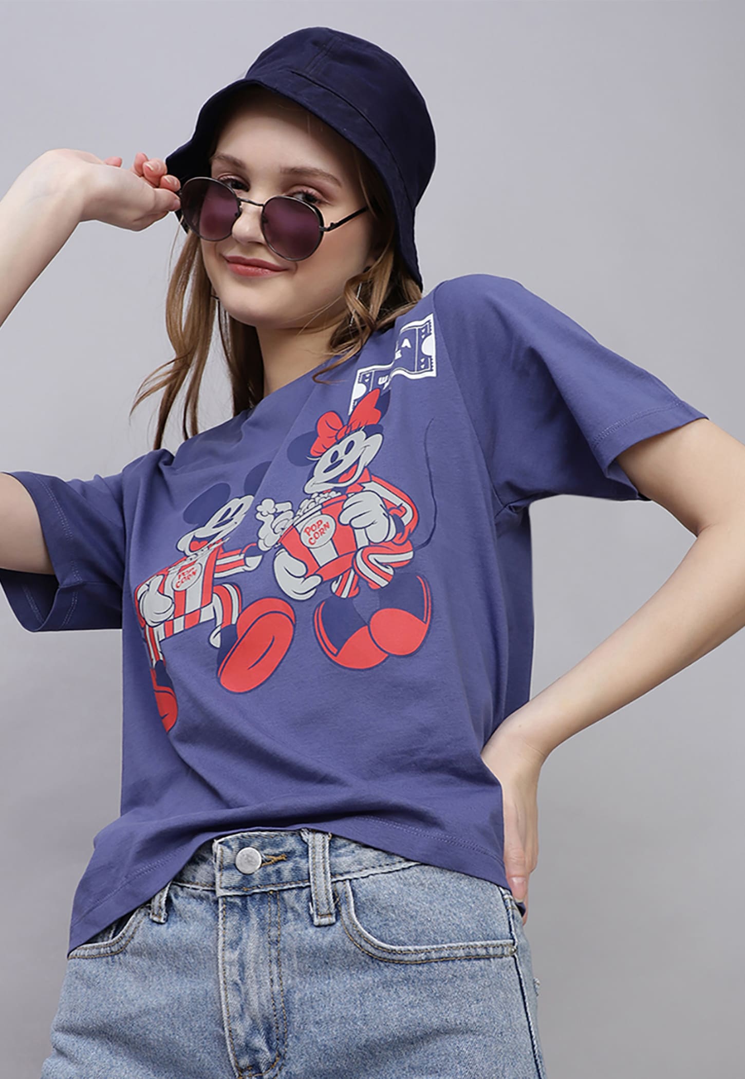 FREE AUTHORITY Mickey Mouse Print T-shirt-picture-22