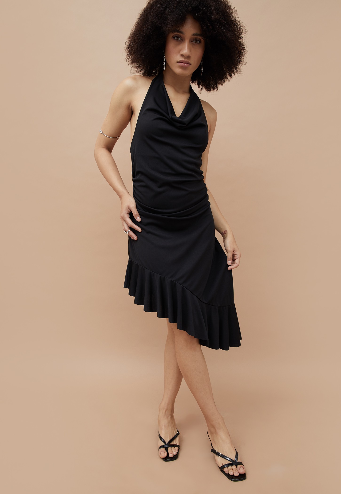 GINGER Asymmetric Hem Sheath Dress-picture-29