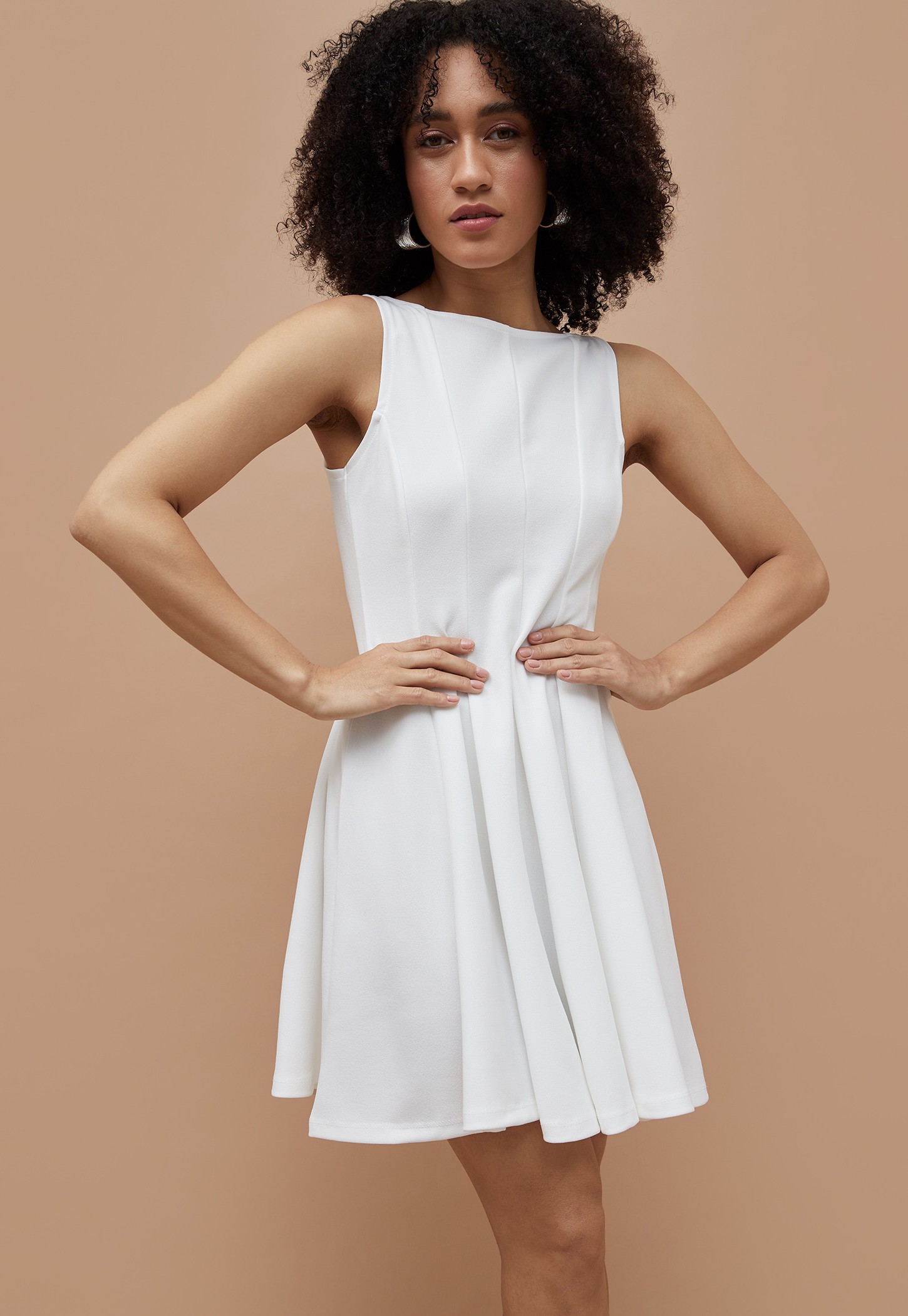 GINGER Solid A-line Dress-picture-45