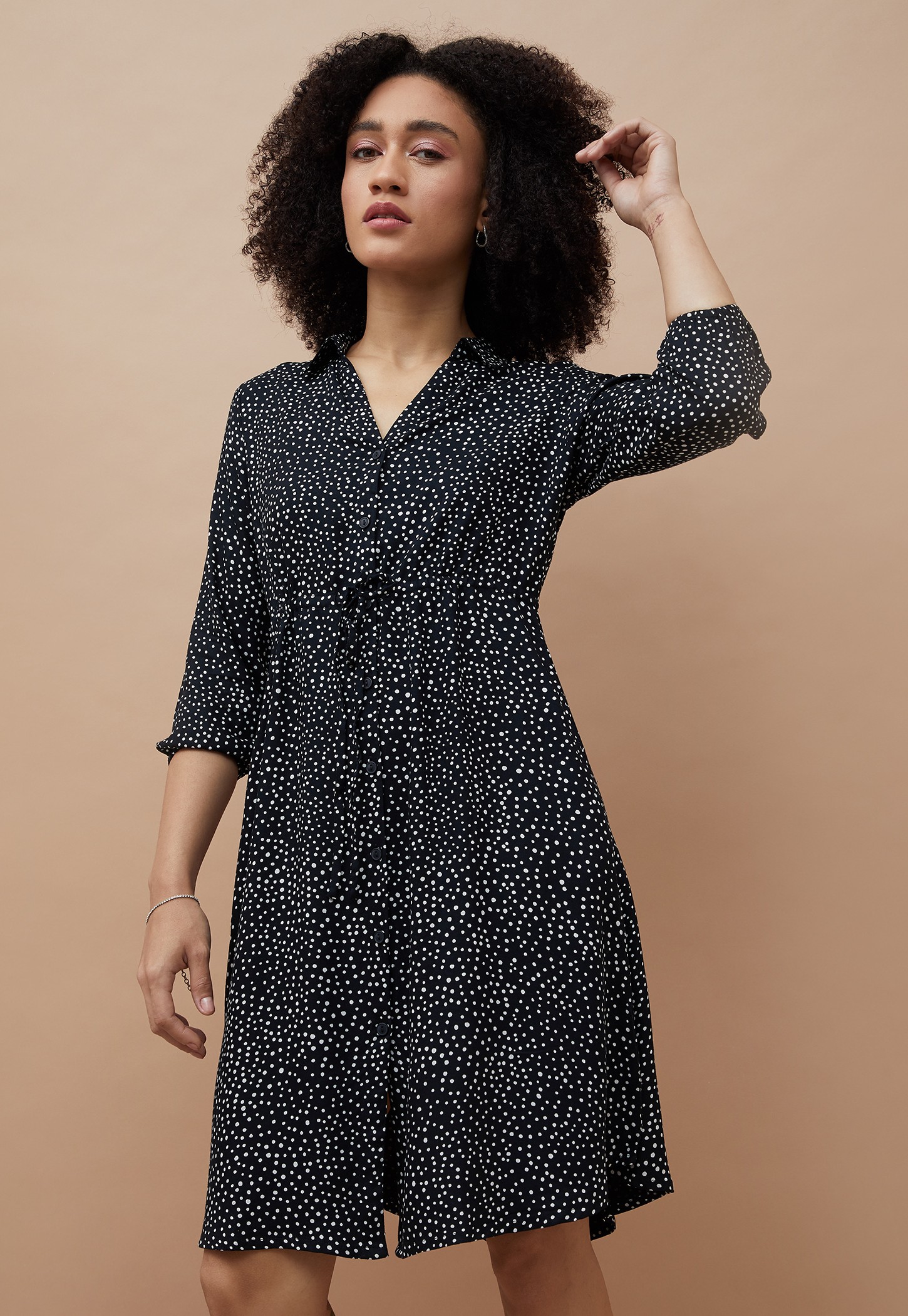 FAME FOREVER Polka-Dot A-line Dress-picture-43
