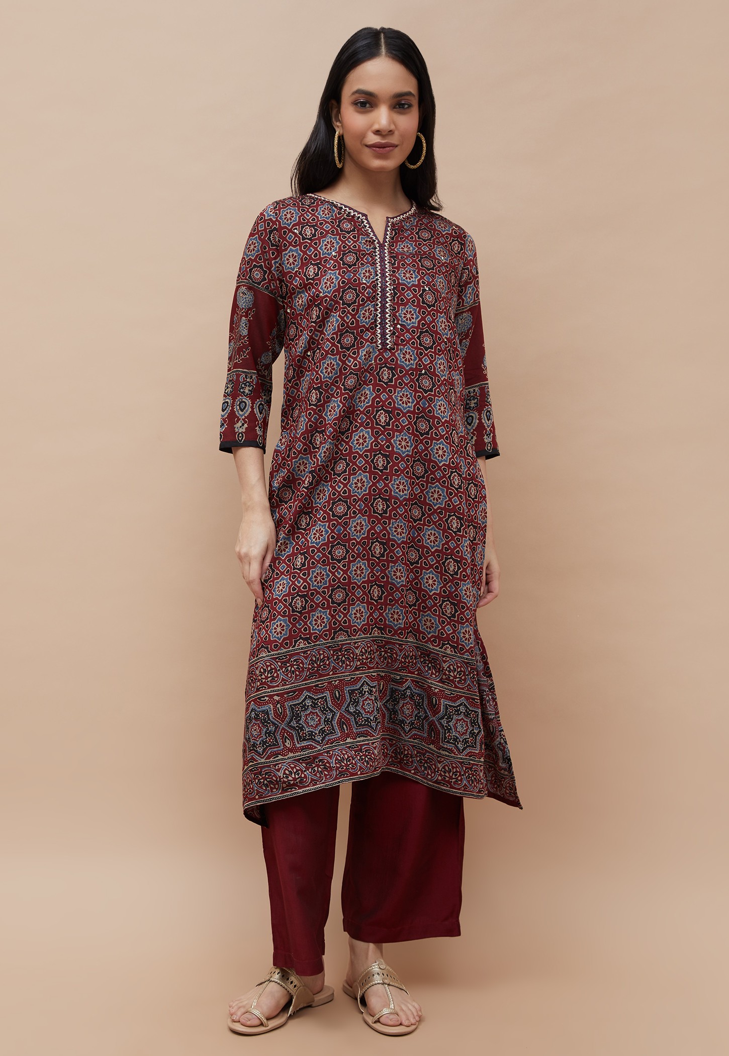 MELANGE Printed Straight Kurta Set-picture-37