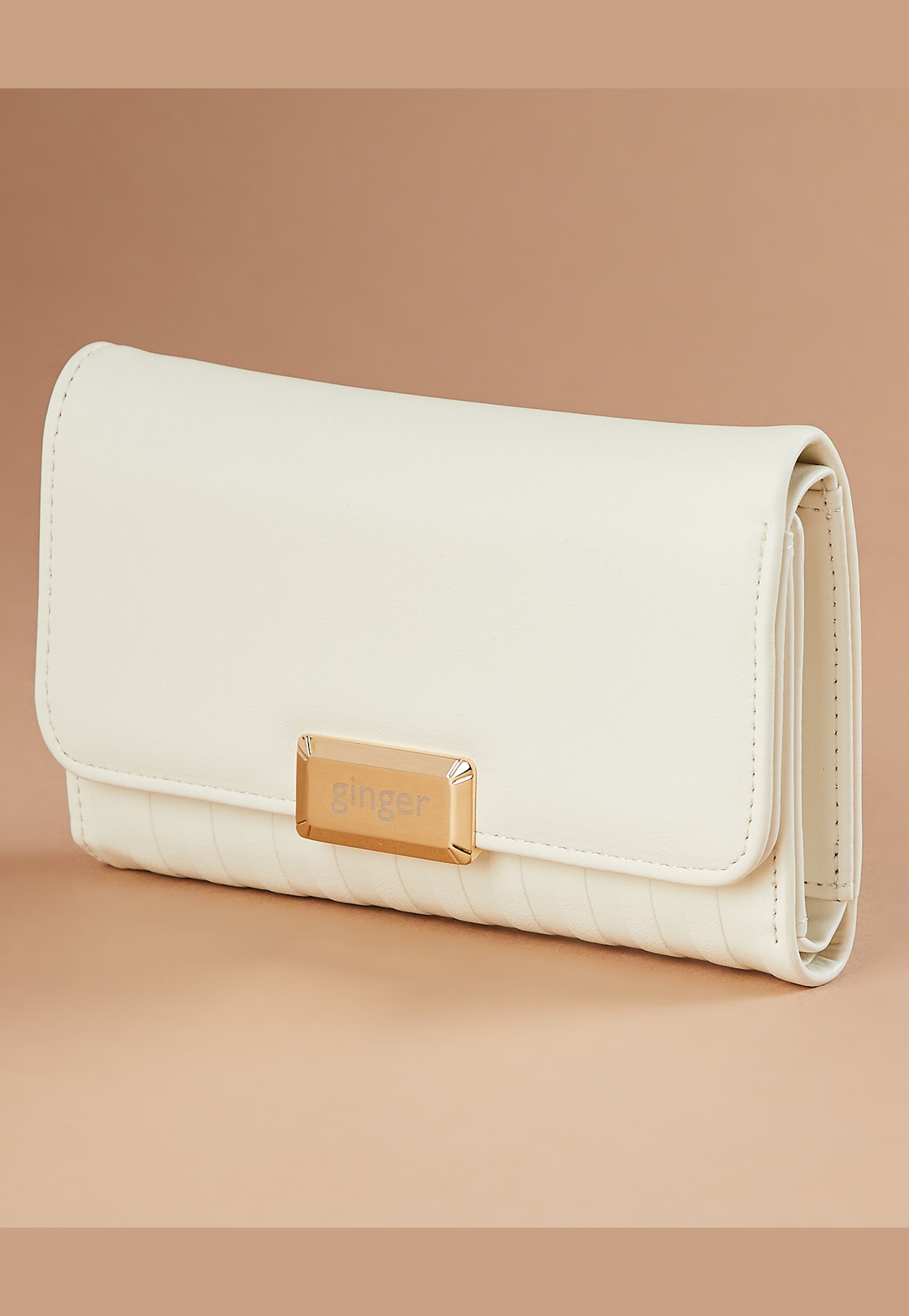 GINGER Textured Tri-Fold Wallet