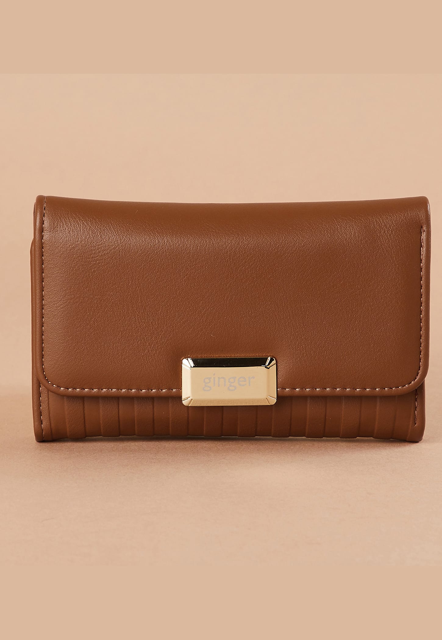 GINGER Textured Tri-Fold Wallet