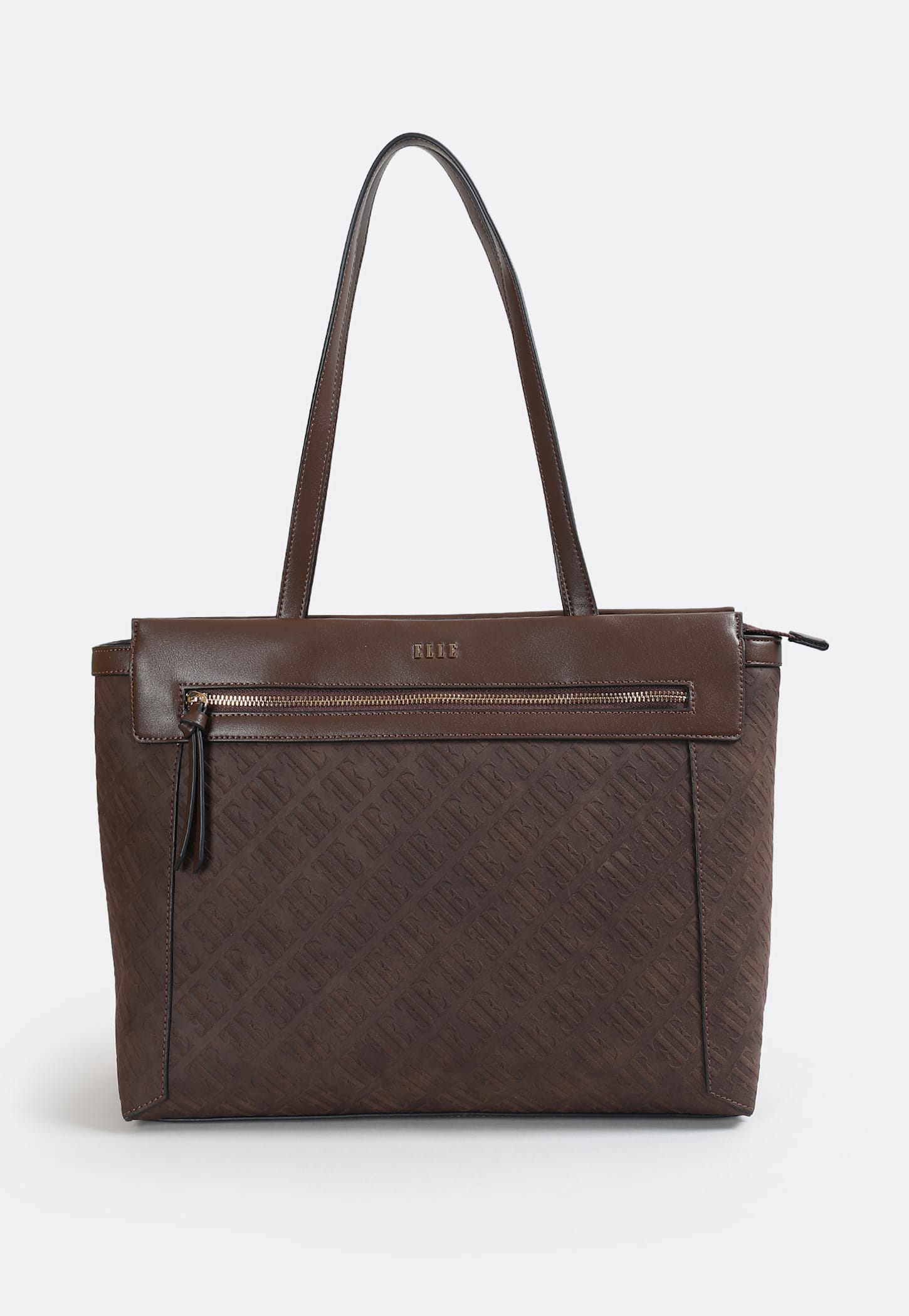 ELLE Monogram Embossed Shoulder Bag-picture-51