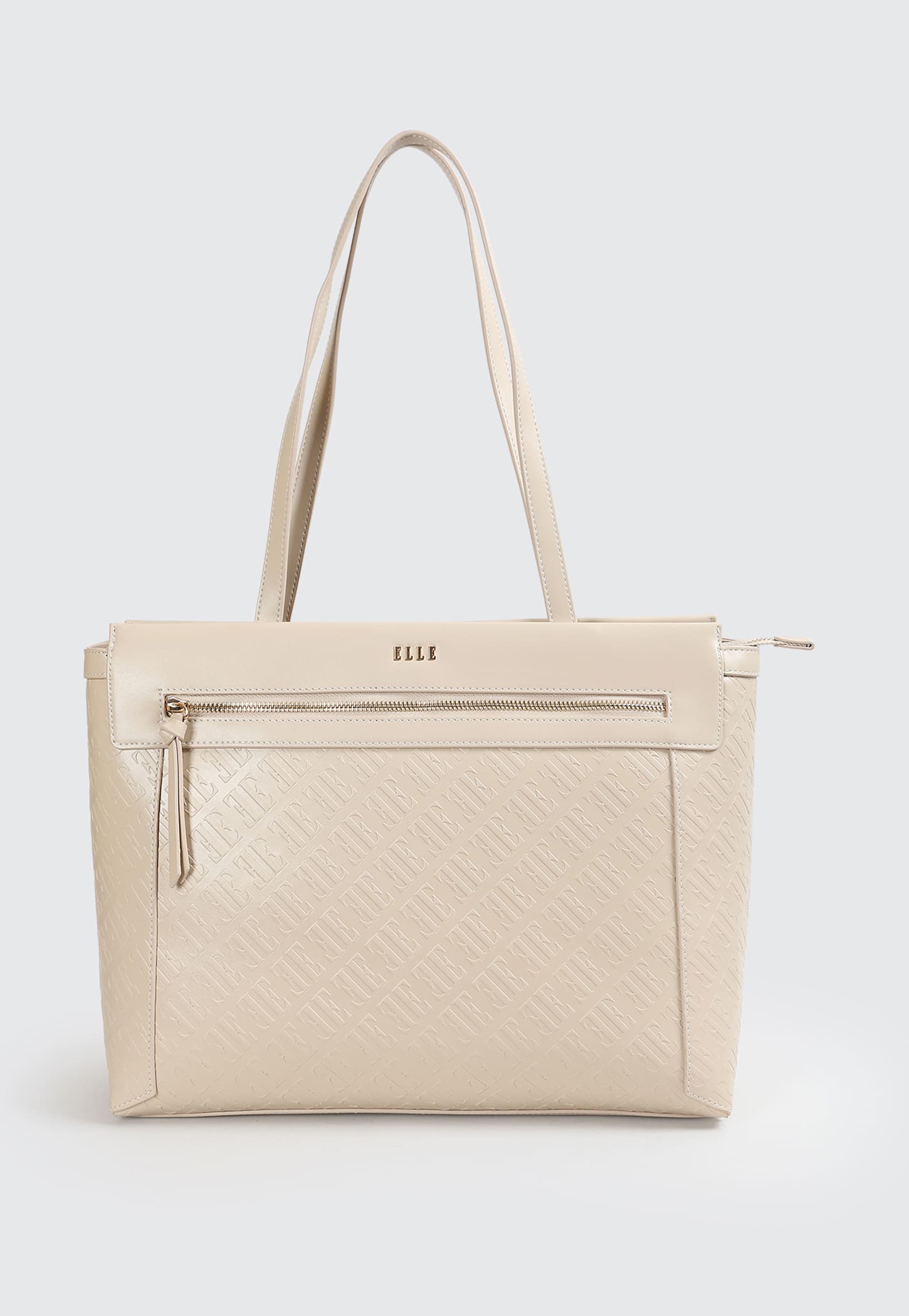 ELLE Monogram Embossed Shoulder Bag-picture-18