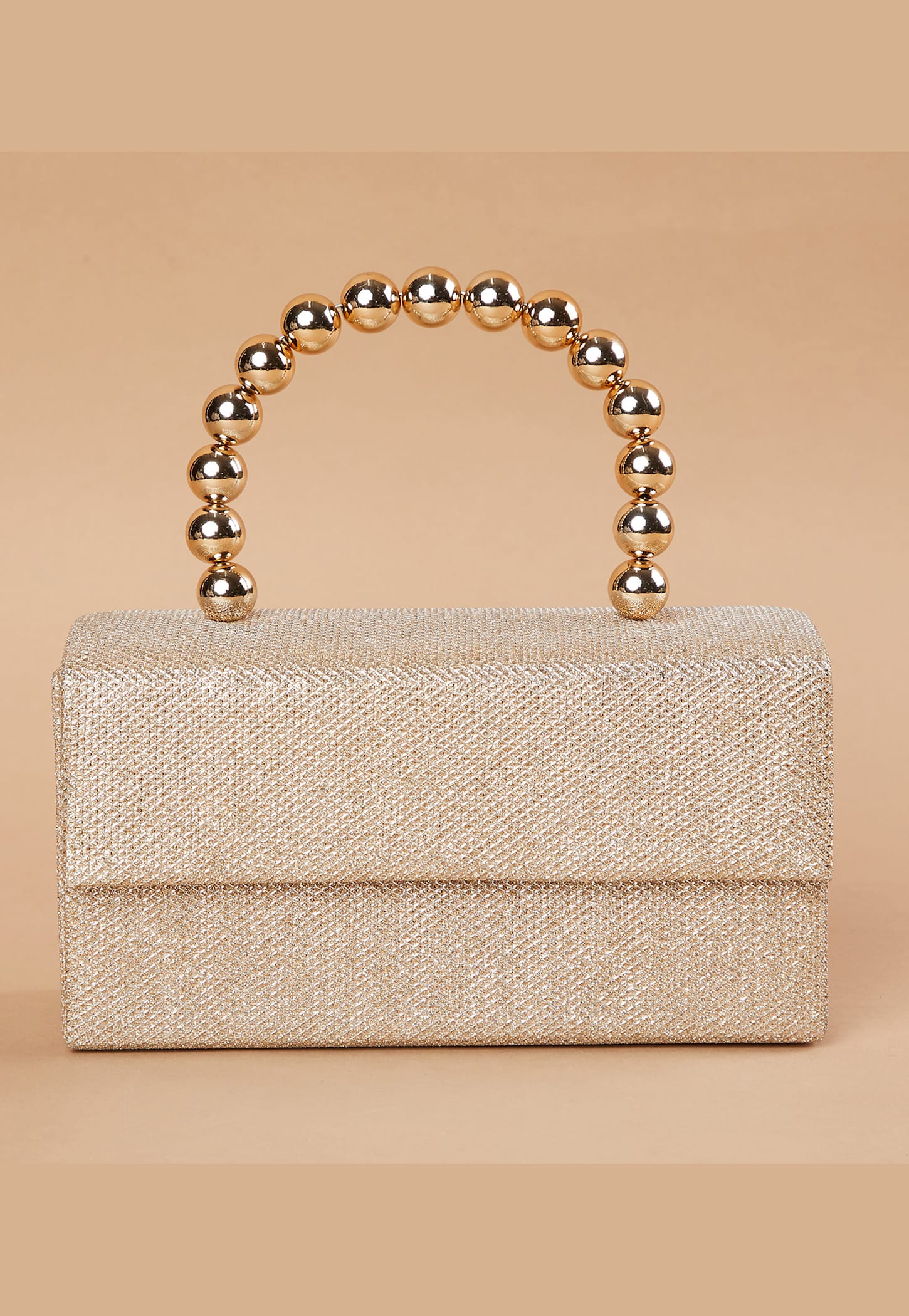 CODE Shimmer Textured Box Clutch with Sling-image-22