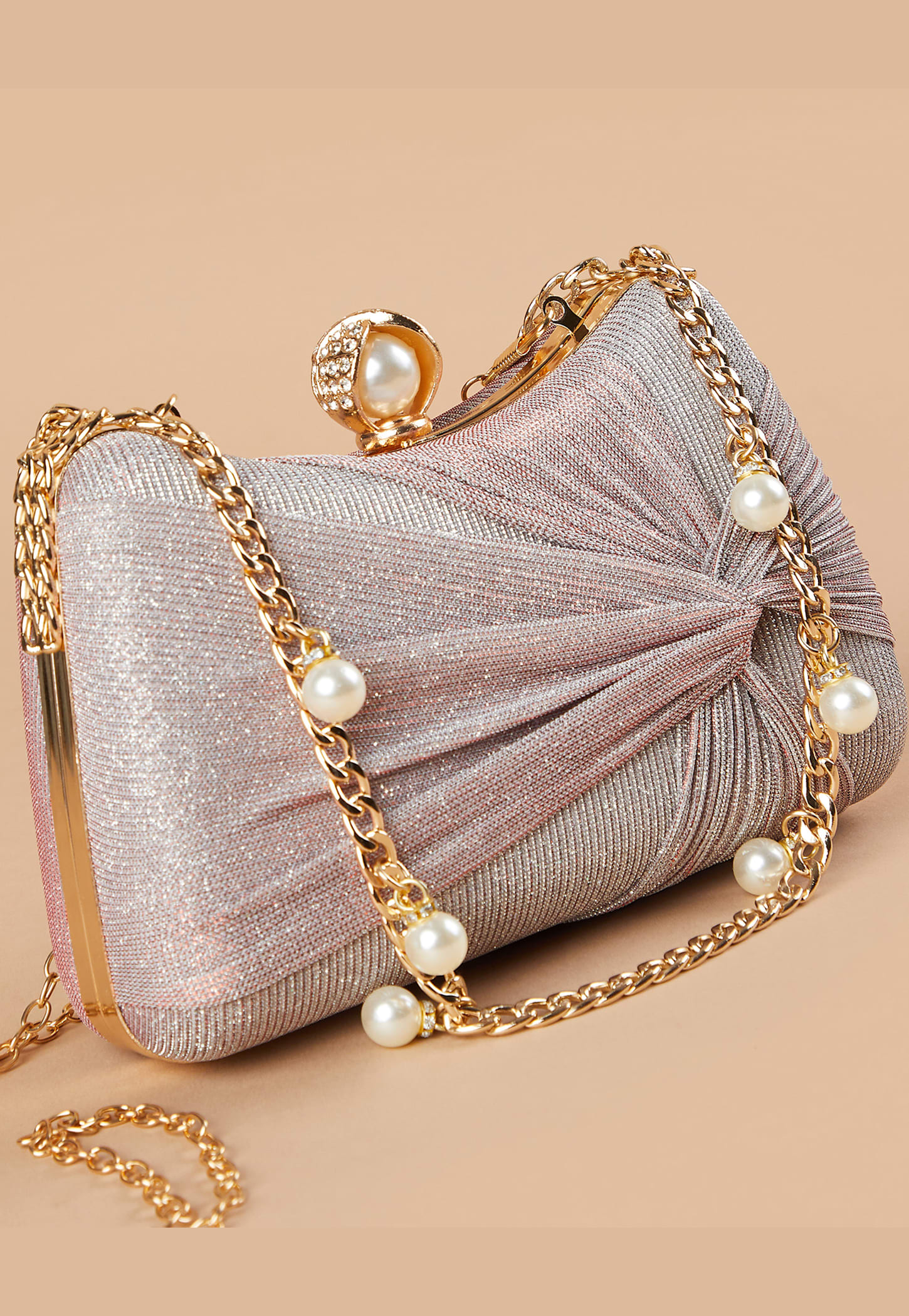 CODE Shimmery Pearl Embellished Box Clutch-picture-32