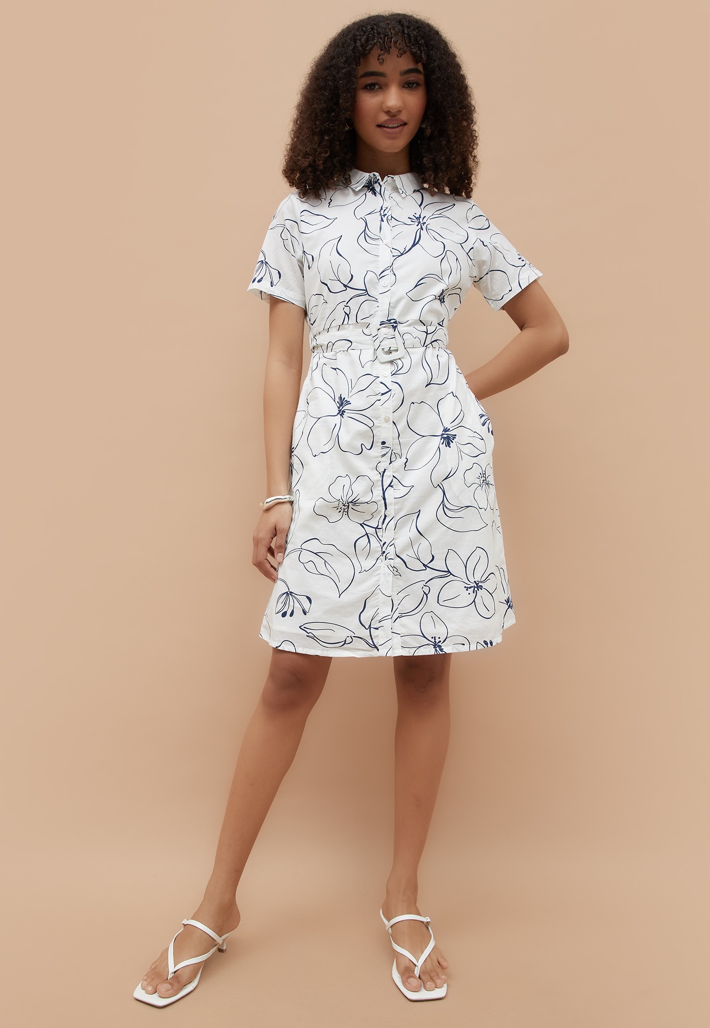 FAME FOREVER Floral Print Shirt Dress-picture-38