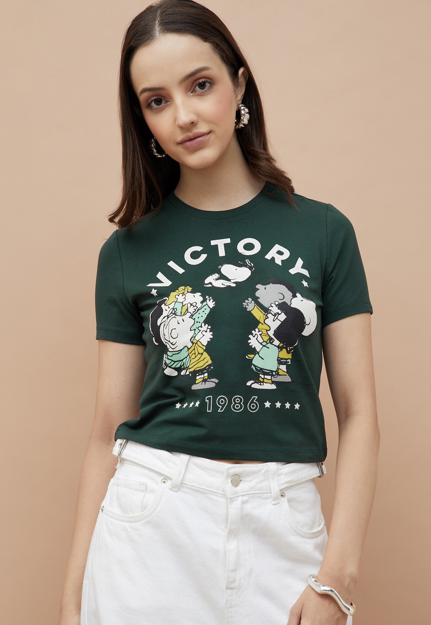 GINGER Peanuts Snoopy Print T-shirt-picture-17