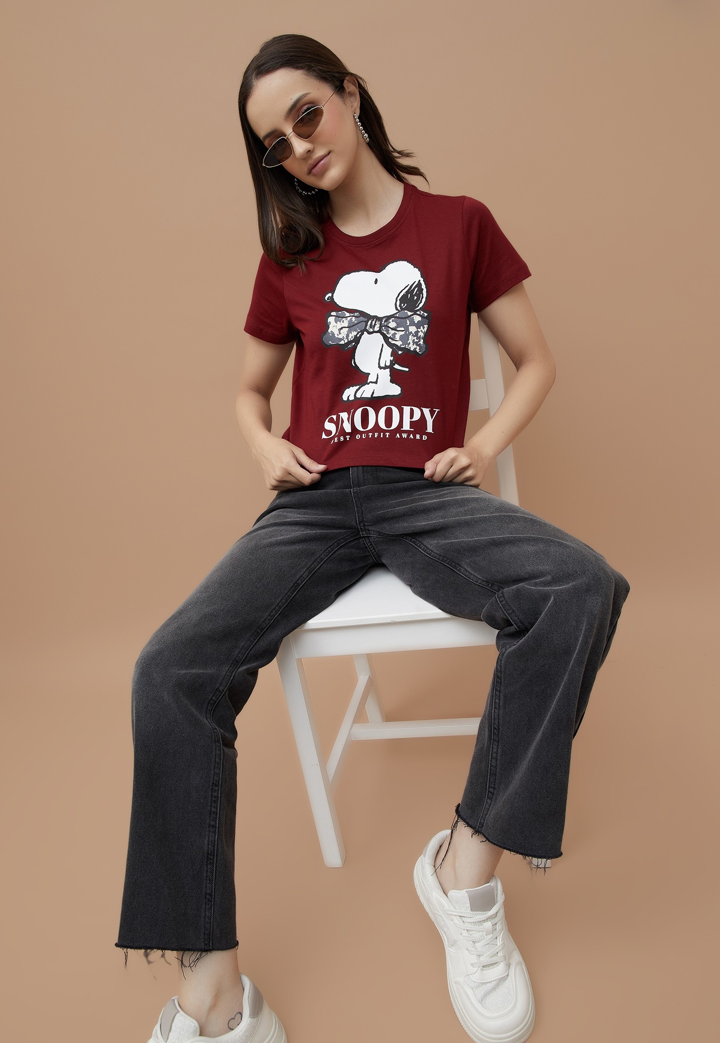 GINGER Peanuts Snoopy Print T-shirt-picture-14