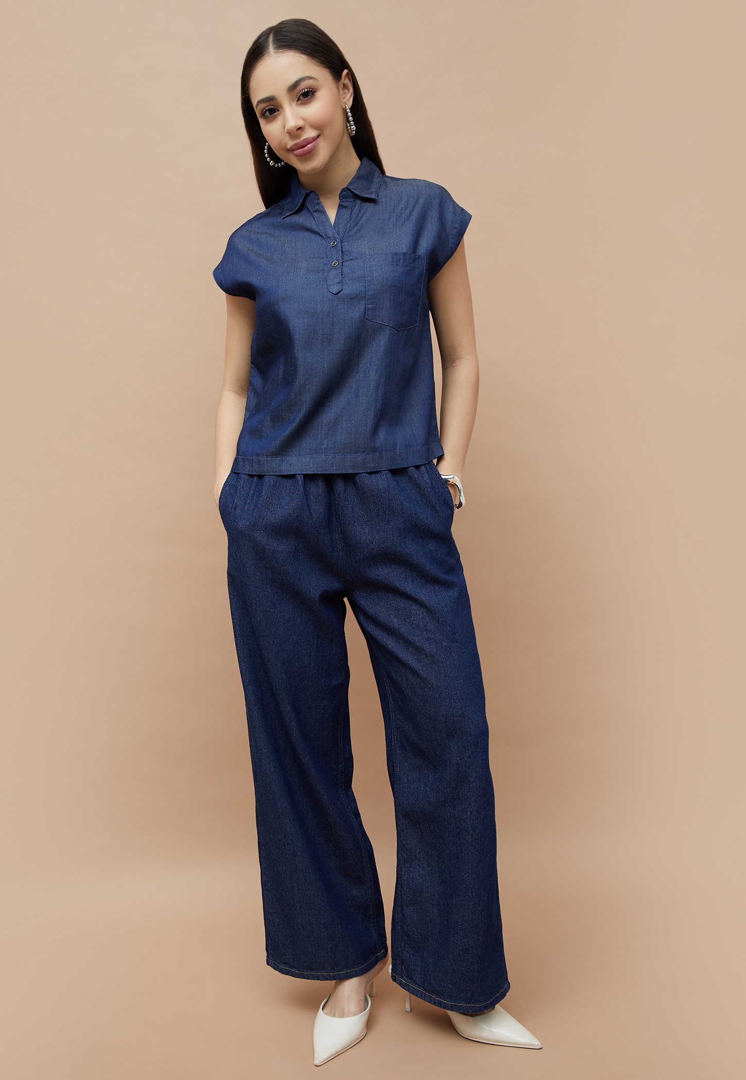 FAME FOREVER Solid Collared Top-picture-39