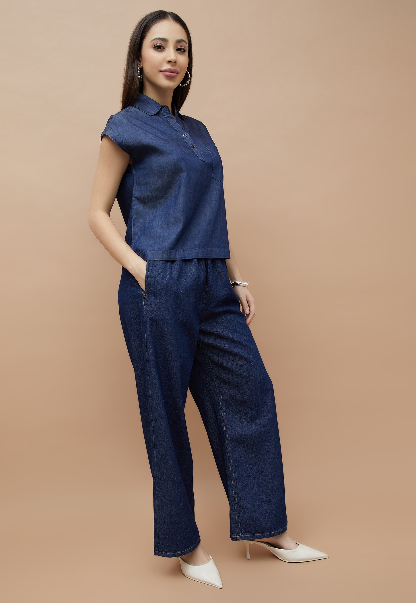 FAME FOREVER Tie-Waist Wide-Leg Denim Trousers-picture-30