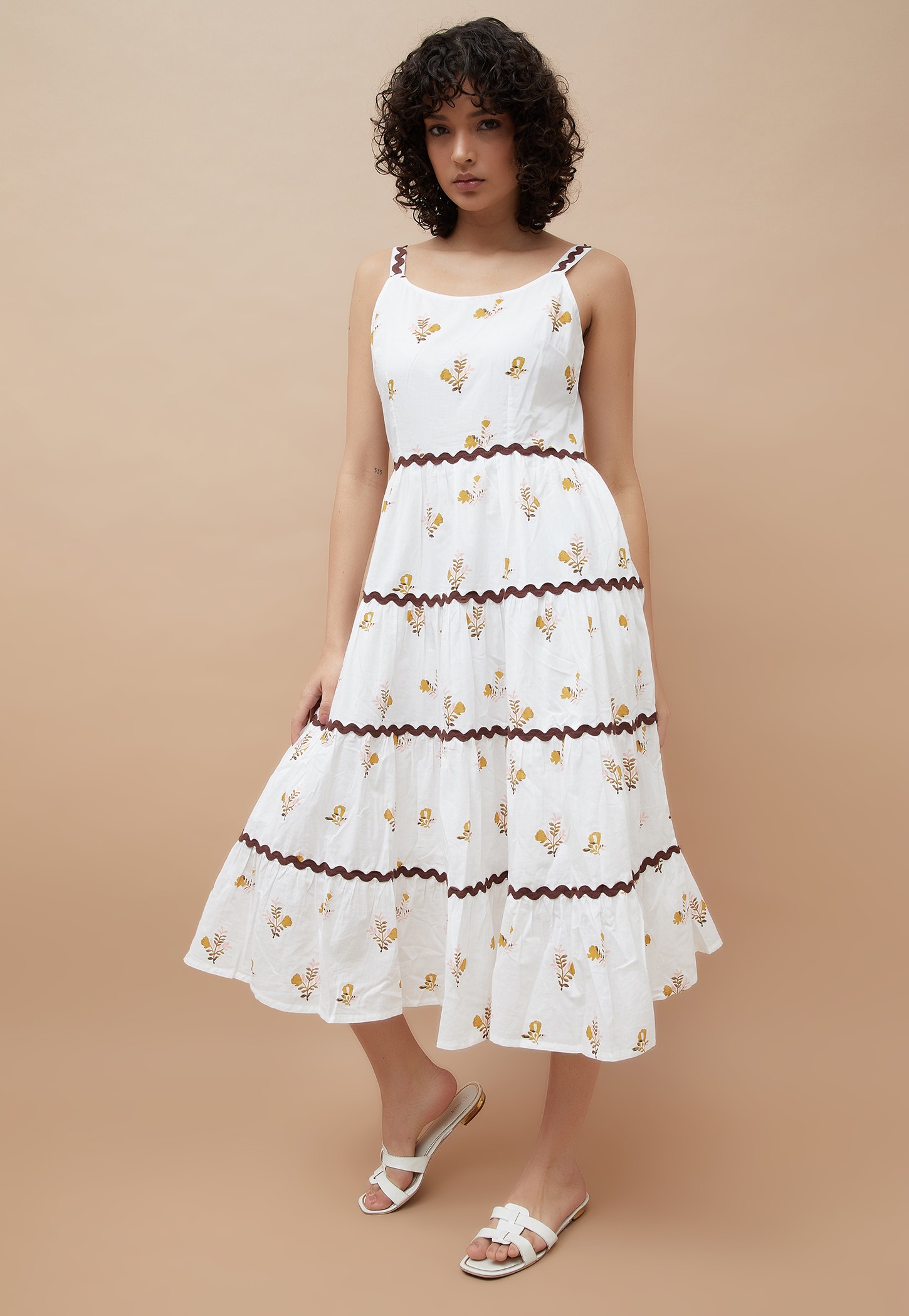 COLOUR ME Floral Print Tiered Maxi Dress-picture-17