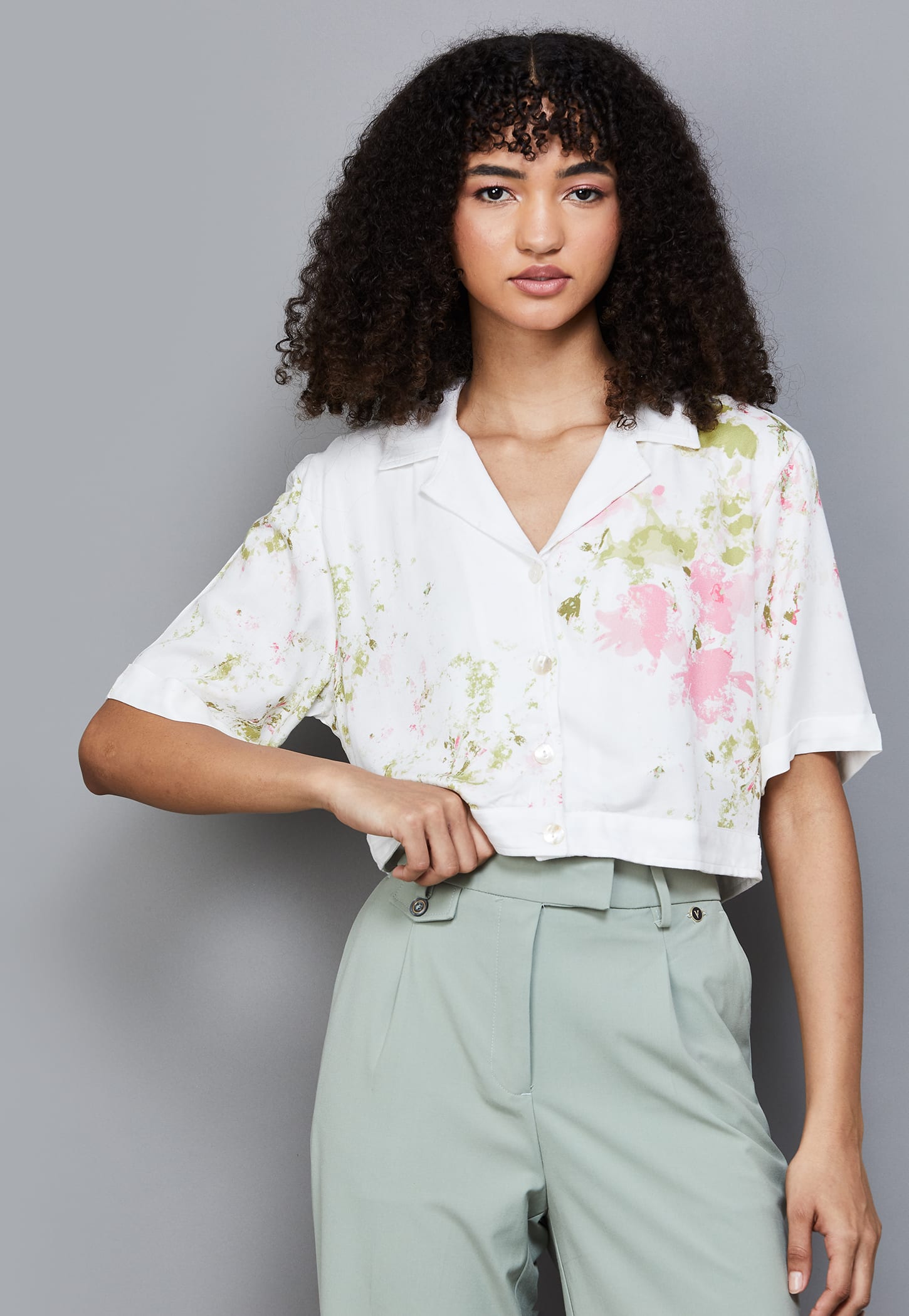 AND Floral Print Shirt Style Top-picture-28