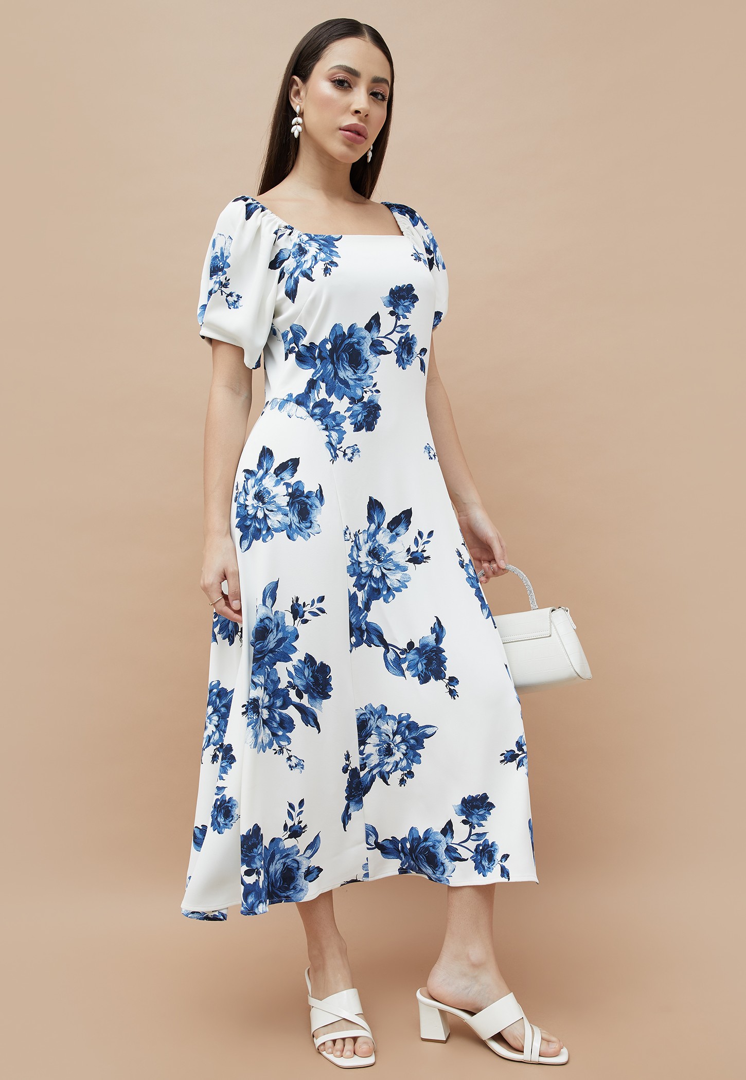 CODE Floral Print A-line Dress-picture-14