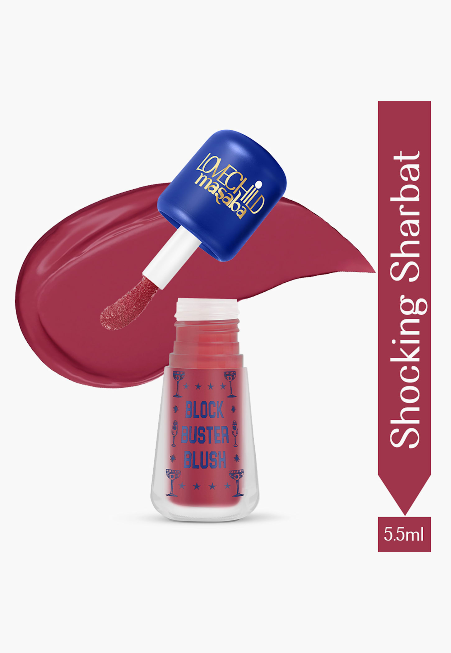 LOVECHILD MASABA Blockbuster Blush - Shocking Sharbat (Deep Pink)- 5.5ml-picture-43