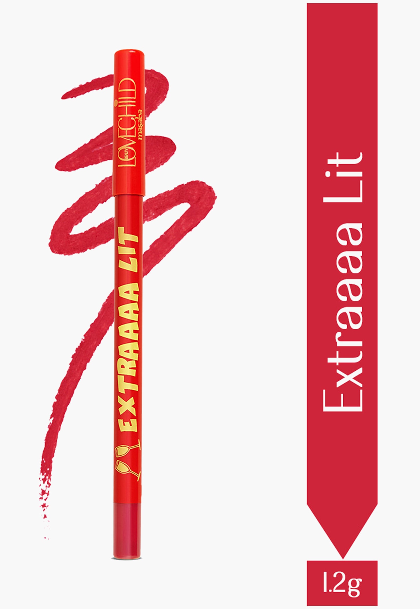 LOVECHILD MASABA Passport Pucker Lip Booster Matte Liner - Extraaaa Lit (Red) - 1.2g-picture-32
