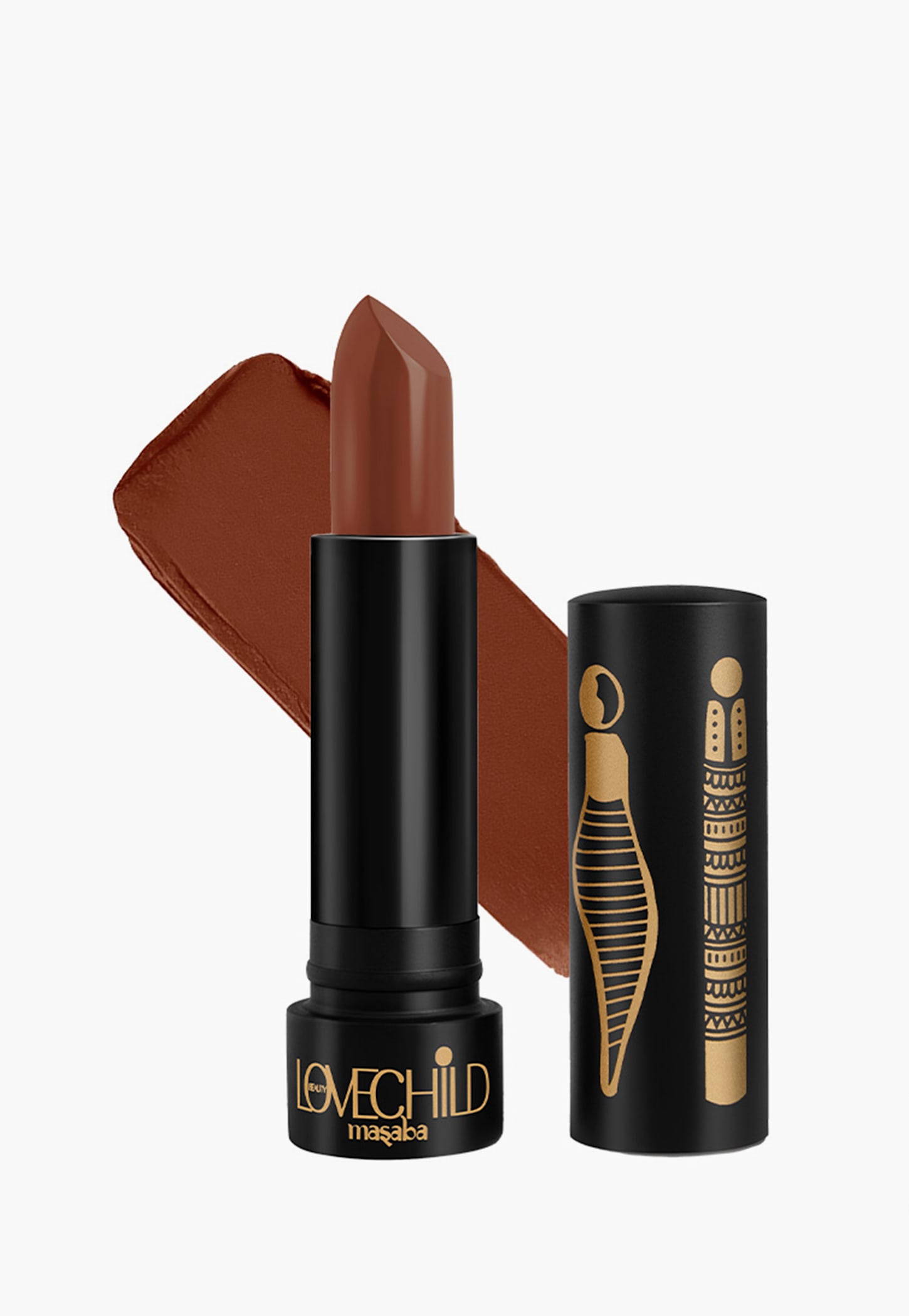 LOVECHILD MASABA Bare Browns Ultra-Matte Lipstick - Luxe Latte (Deep Brown) - 4.5g-image-4