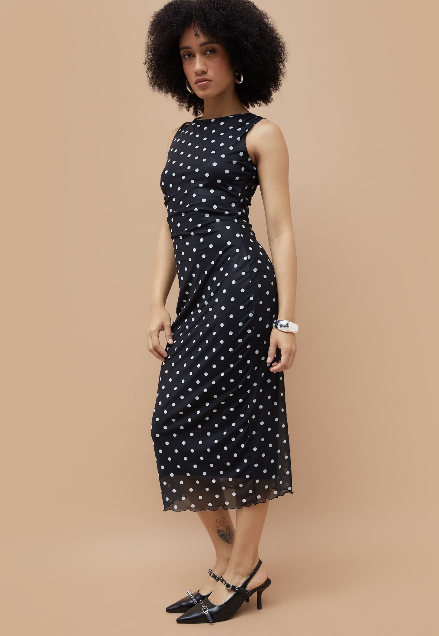 GINGER Polka Print Bodycon Dress-picture-40