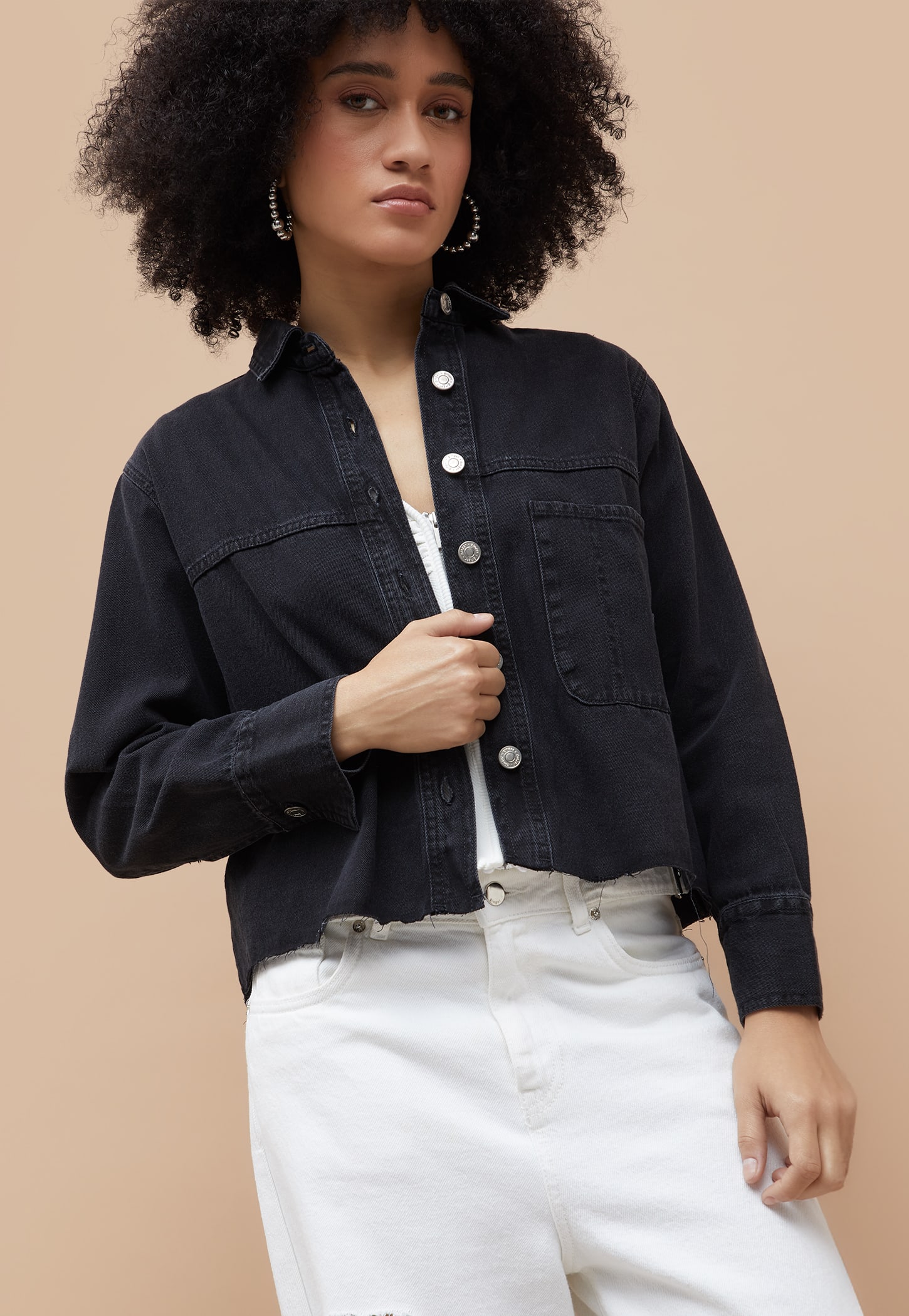 GINGER Solid Overshirt-image-16